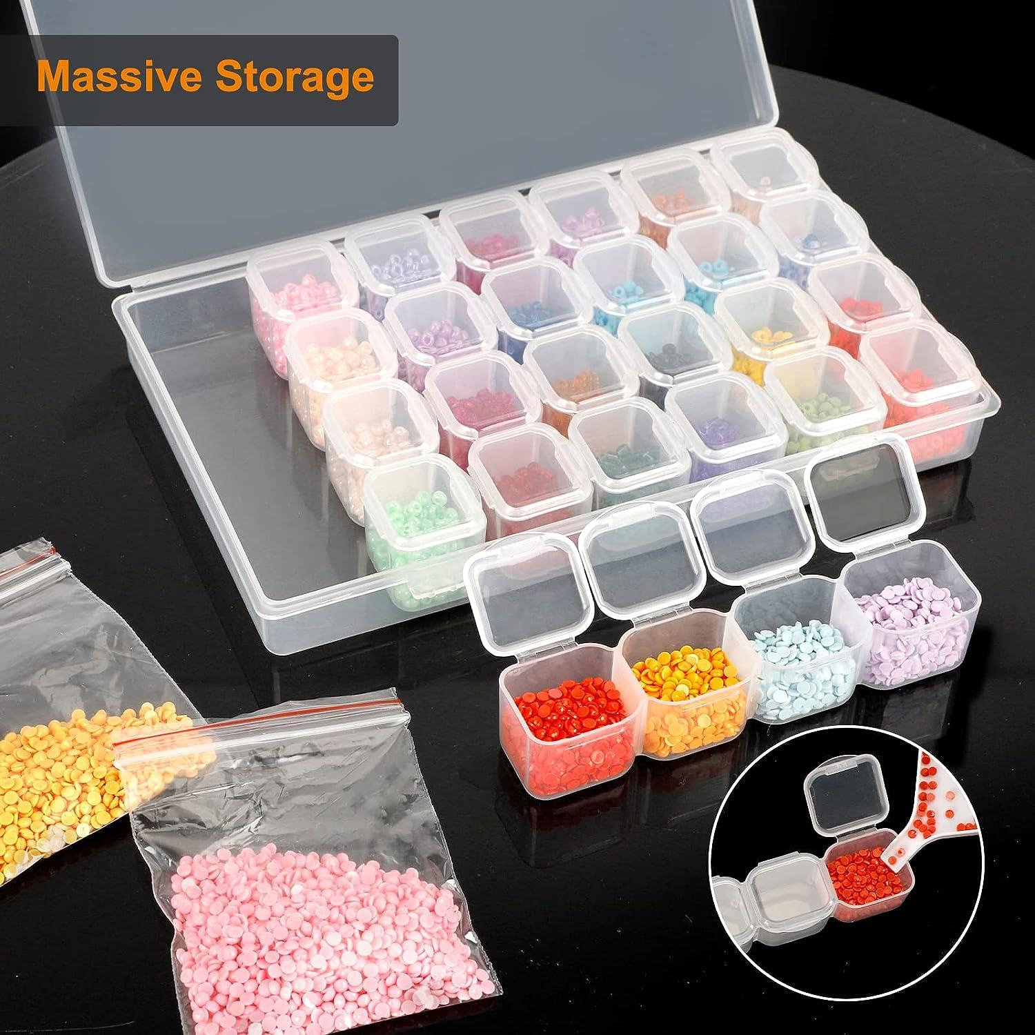 60 Grids Storage Box Kits with Diamond Paint Accessories Kits Tools for  Diamond Embroidery
