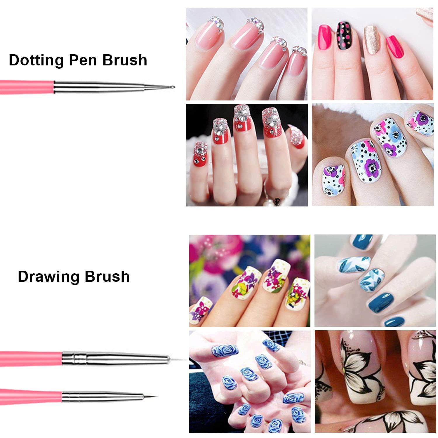 5pcs Nail Art Wood Acrylic Dotting Pen Nails for Painting Manicure and  Decoration tools