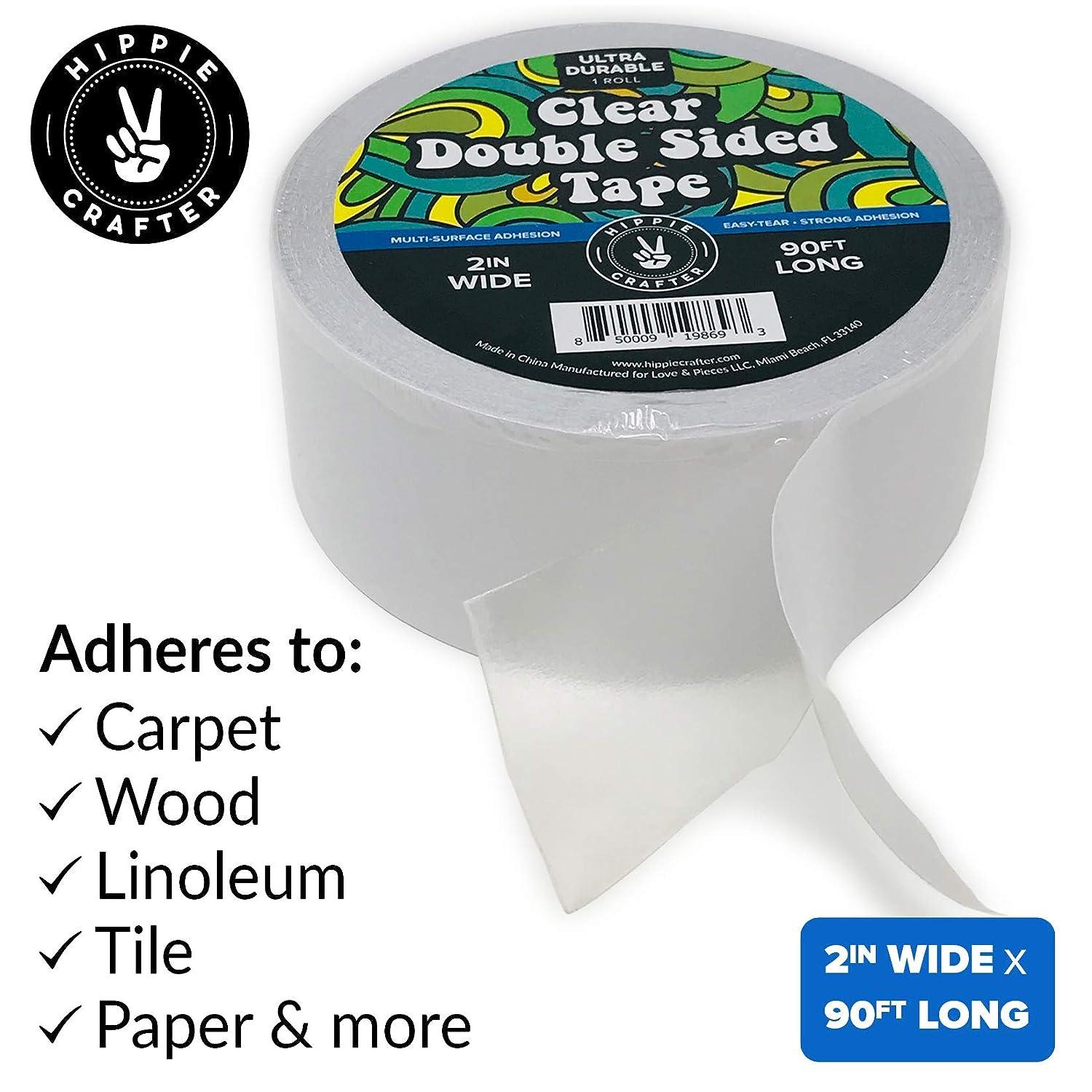 Acid-Free Double Sided Tape: Easy Tear 2 Sided Glue Adhesive Tape,  Double-Sided