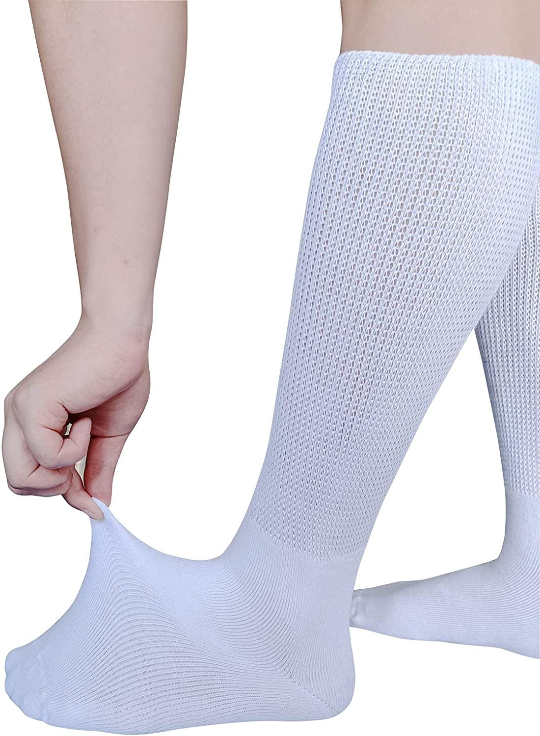 Extra Wide Lymphedema Bariatric Socks Walking boot Sock Liner for Cam  Walkers Brace Orthopedics Boot White