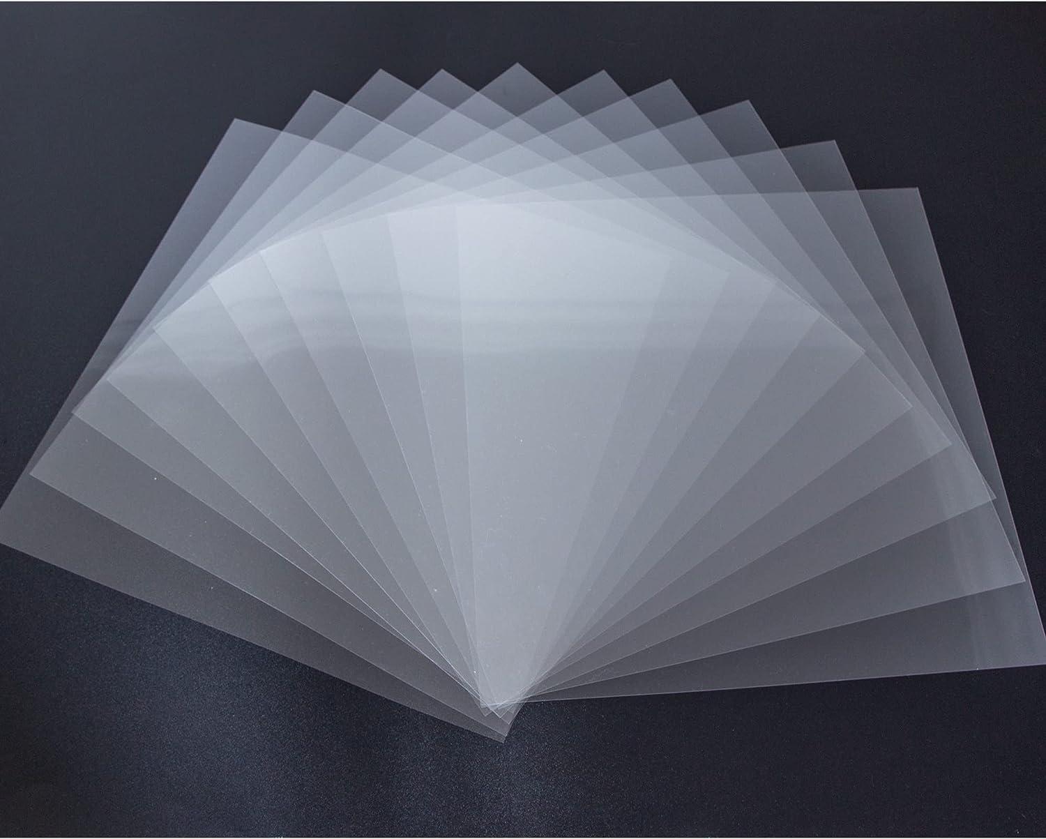 Acetate-like Plastic Sheets Clear Transparencies for Overhead Projectors,  Stencils, Cricut, Crafts, Shaker Cards 7 Mil Thick 