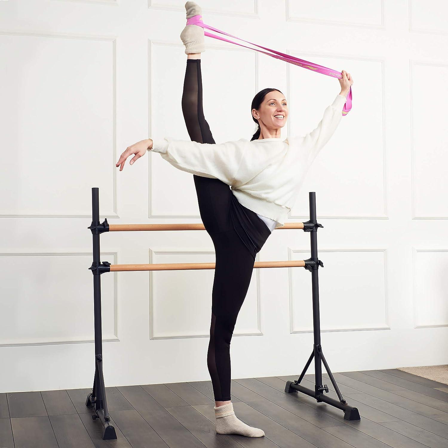 Adjustable Ballet Barres for Adults, Pink Stretching Dance Bar for