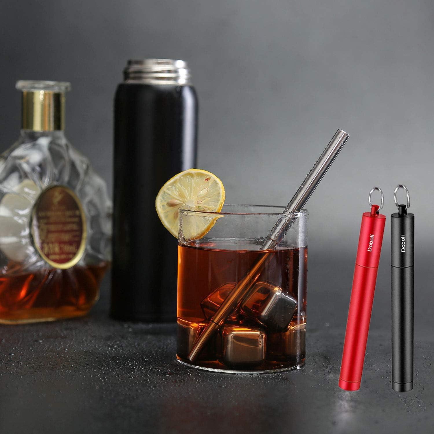 Portable Telescopic Stainless Steel Straw With Aluminum Case