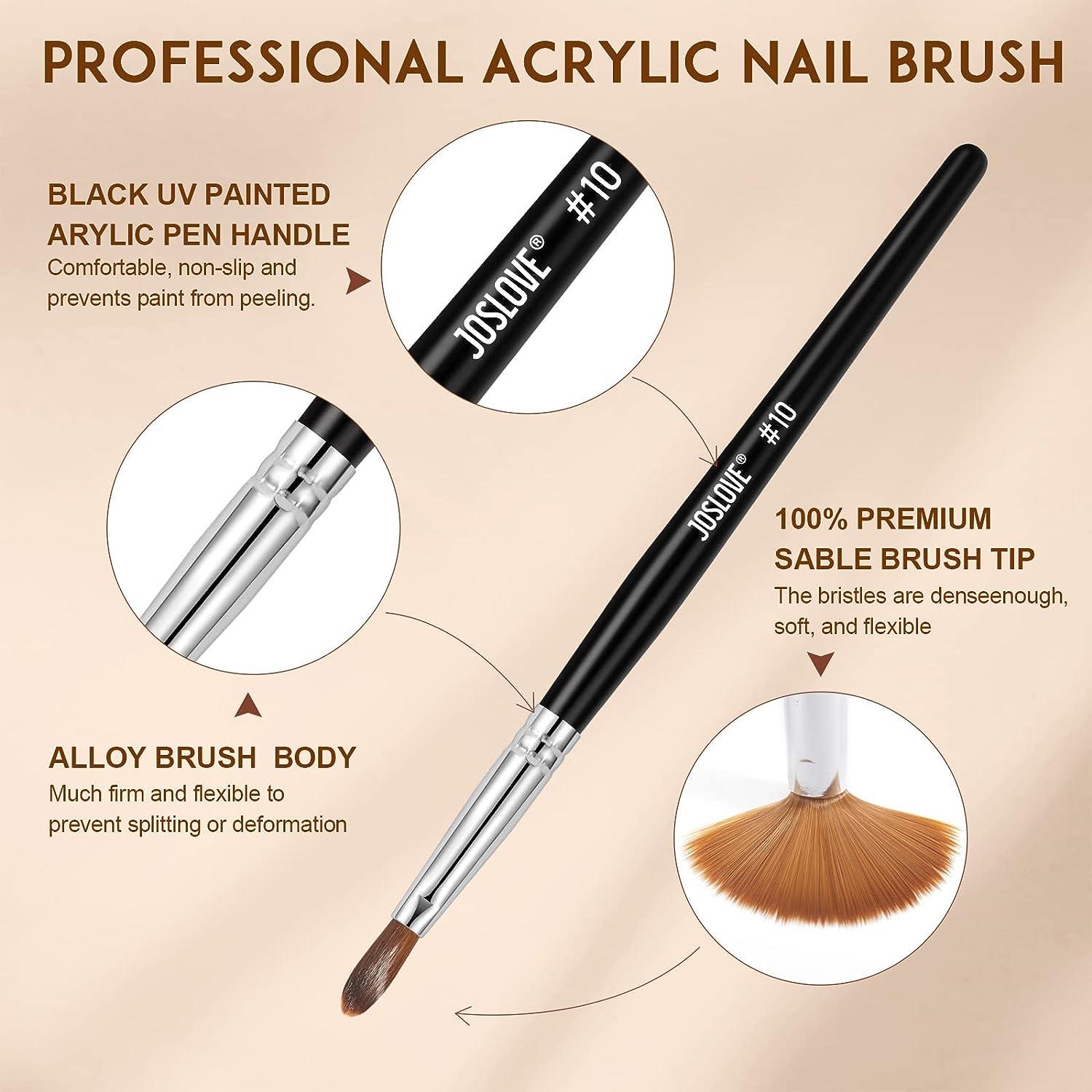 Acrylic Nail Brush Set Size 8/10/14 Acrylic Nail Brushes For