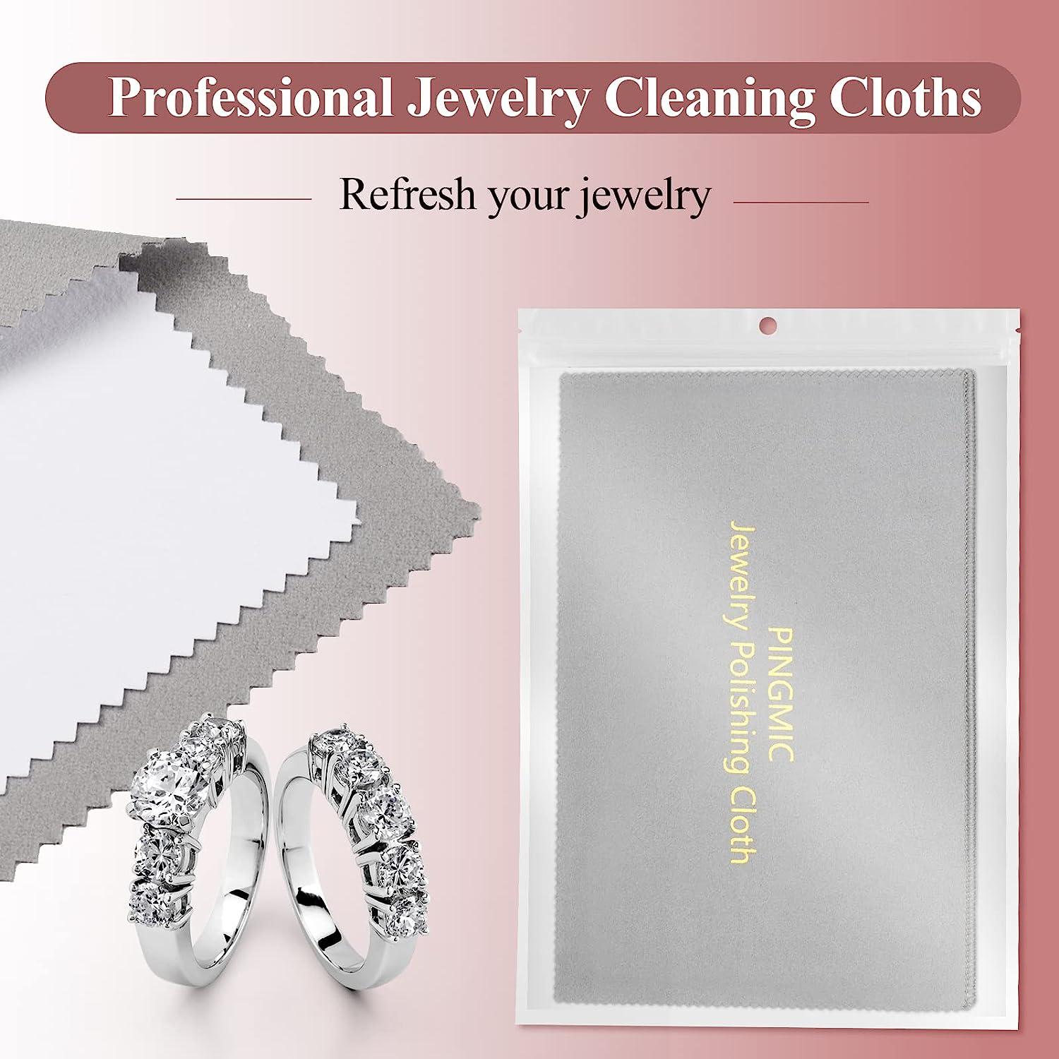 6 Jewelry Polishing Cloths, Professional Silver Polishing Cloth for Jewelry  Sterling Silver Gold Platinum Copper Diamond, Multi-Layer Jewelry Cleaning  Cloth (11'' x 14'' * 2 Pcs, 4'' x 8'' *4 Pcs)