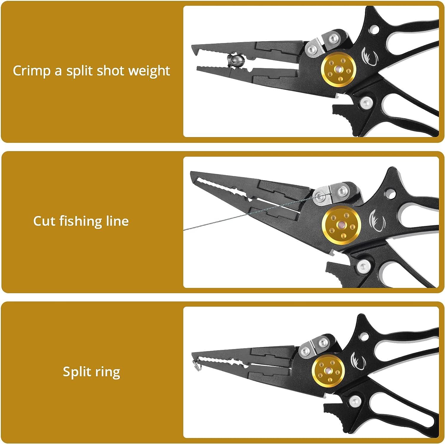 Fishing Pliers Grip Set Split Ring Cutters Line Claw Recover