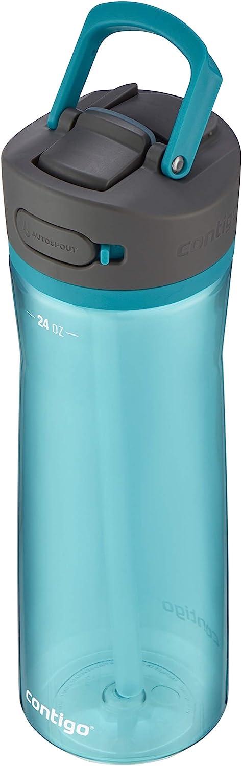  Contigo Ashland 2.0 Leak-Proof Water Bottle with Lid Lock and  Angled Straw, Dishwasher Safe Water Bottle with Interchangeable Lid, 32oz  Blue Corn : Sports & Outdoors
