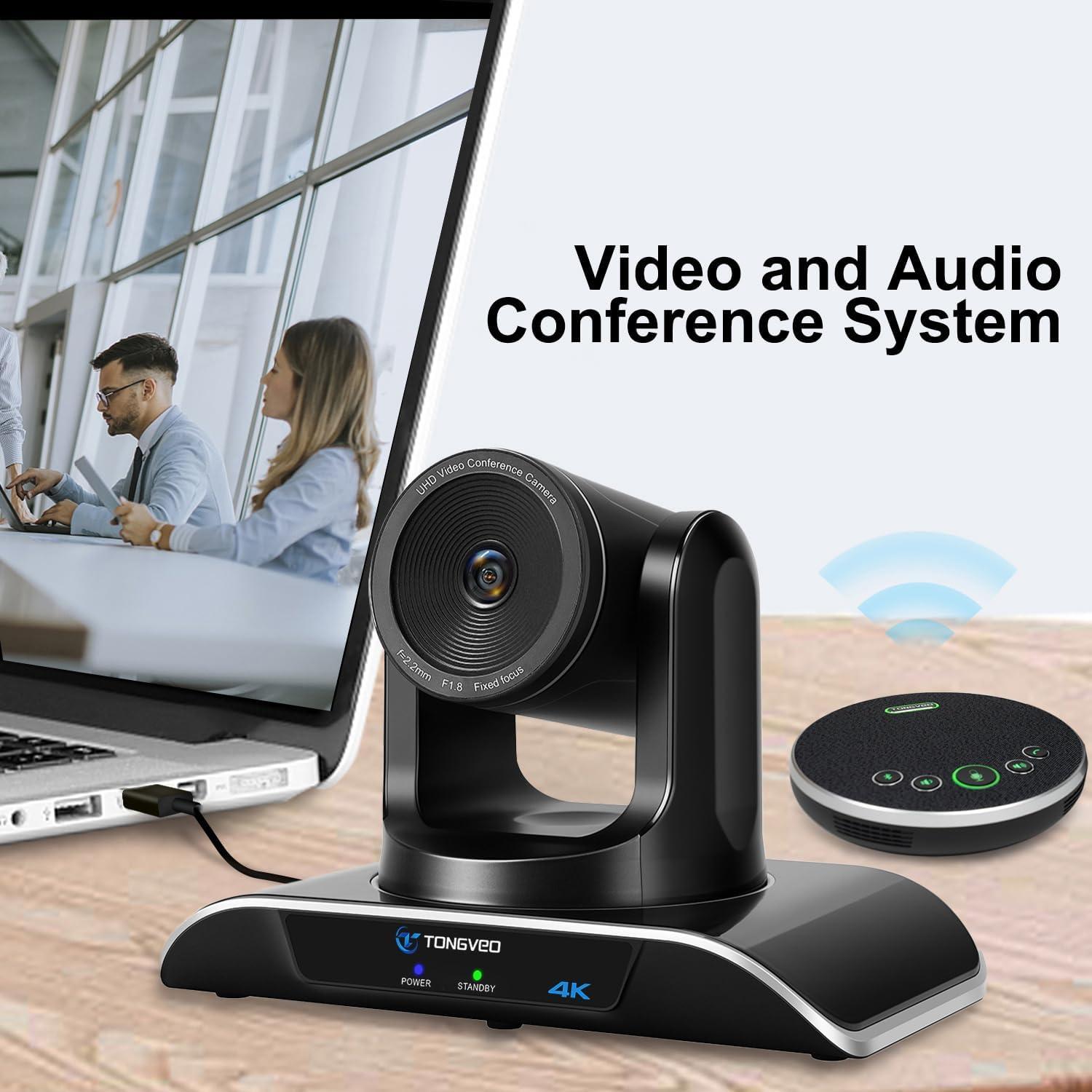 TONGVEO 4K Conference Room Camera System AI Auto-Tracking PTZ