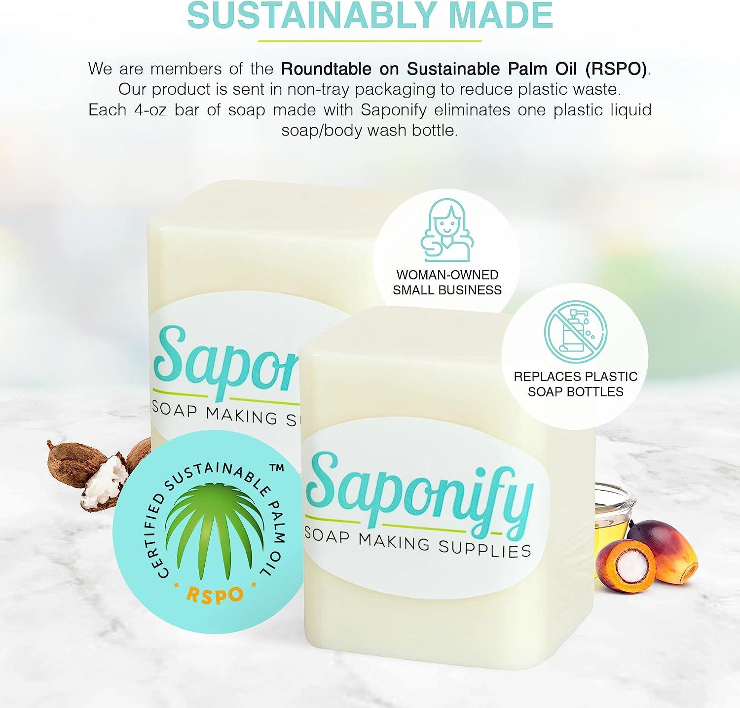 Saponify 2lb Mango Butter Melt and Pour Soap Base - Make Your Own Gentle Glycerine Soaps with Our Professional Grade Base