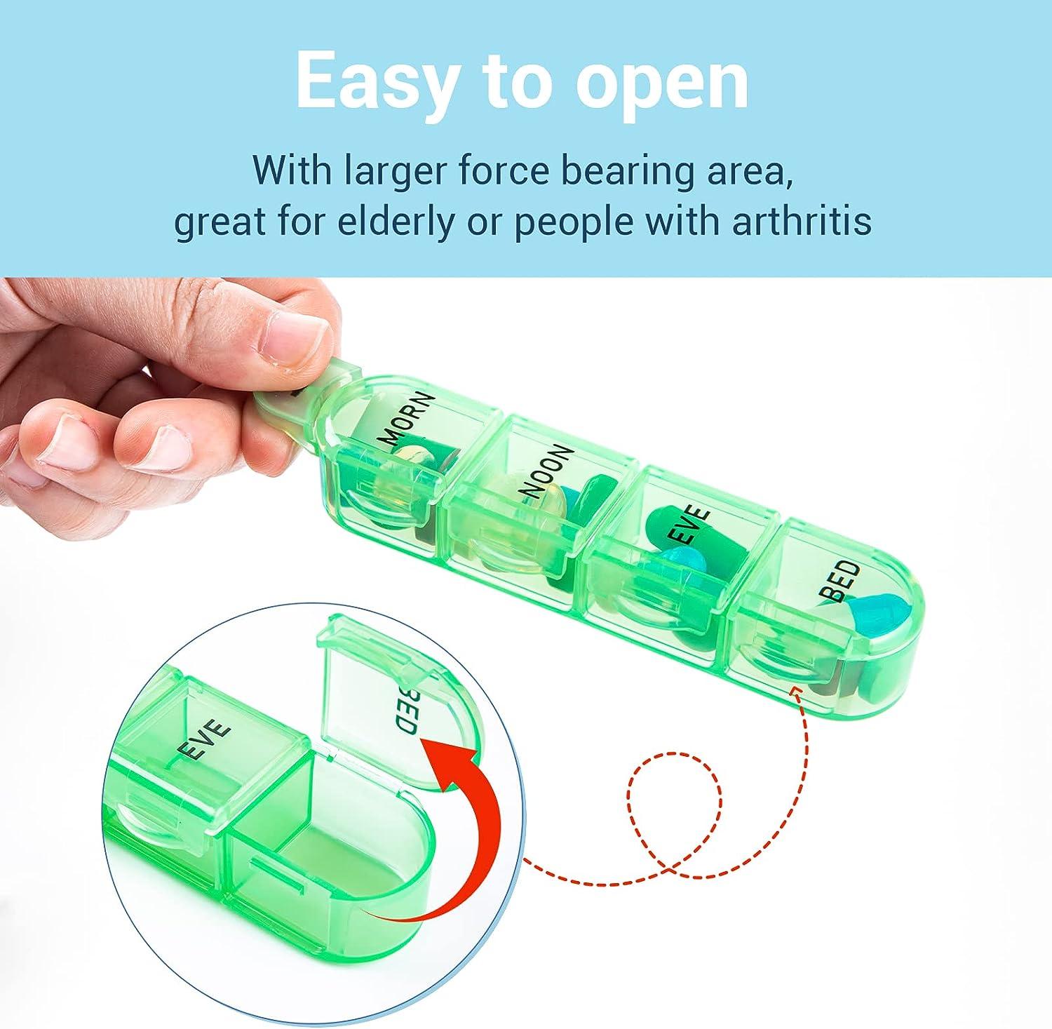  Zoksi Vitamin Bottle Organizer, Supplement Organizer with 7  Large Compartments, Medicine Pill Dispenser with Two Lids, Pill Storage  Container for Monthly Medication : Health & Household