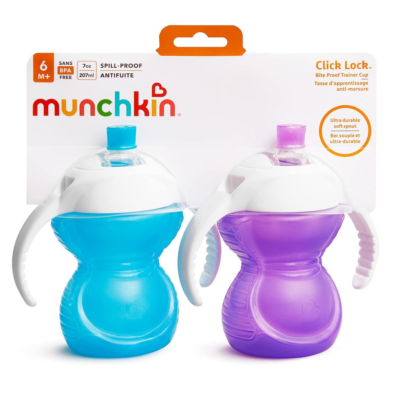 Munchkin Splash Cups with Training Lids, 7 Ounce - 2 cups