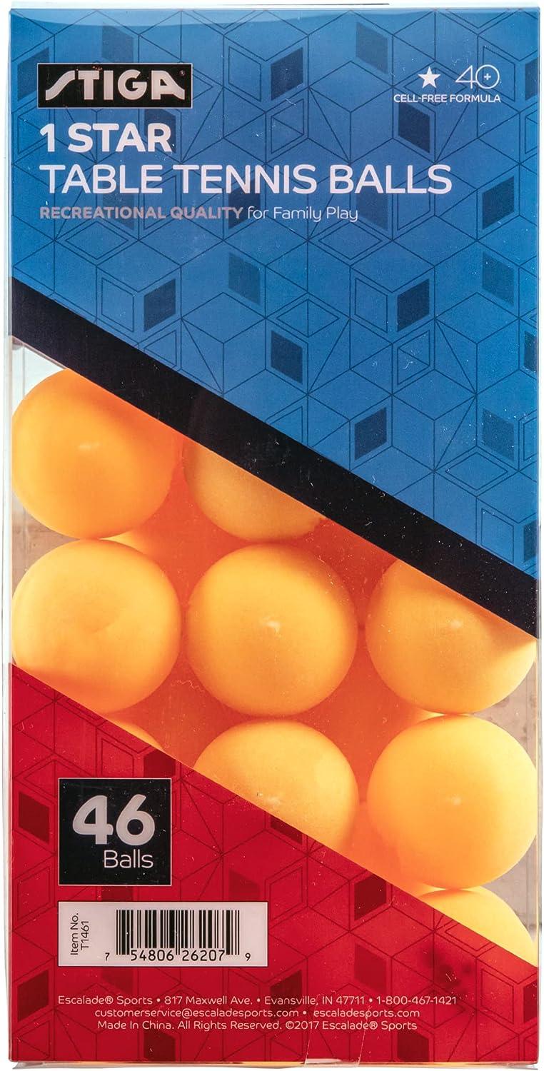 Stiga 1-star Table Tennis Balls, White - Pack of 46