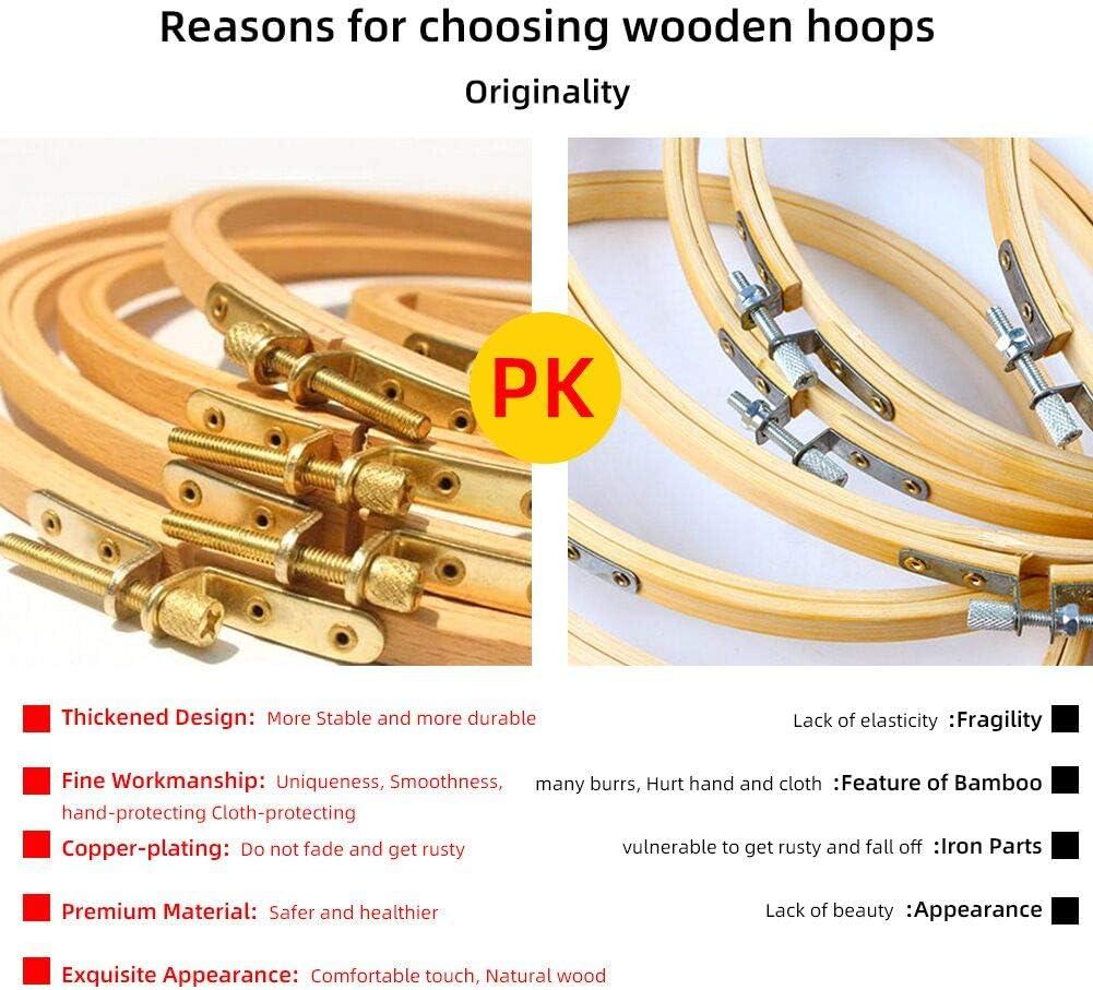Beech Wood Embroidery Hoop, 2 Packs 9 Inch Cross Stitch Hoops, Round  Embroidery Frame for Art Craft Sewing and Decorative Hanging