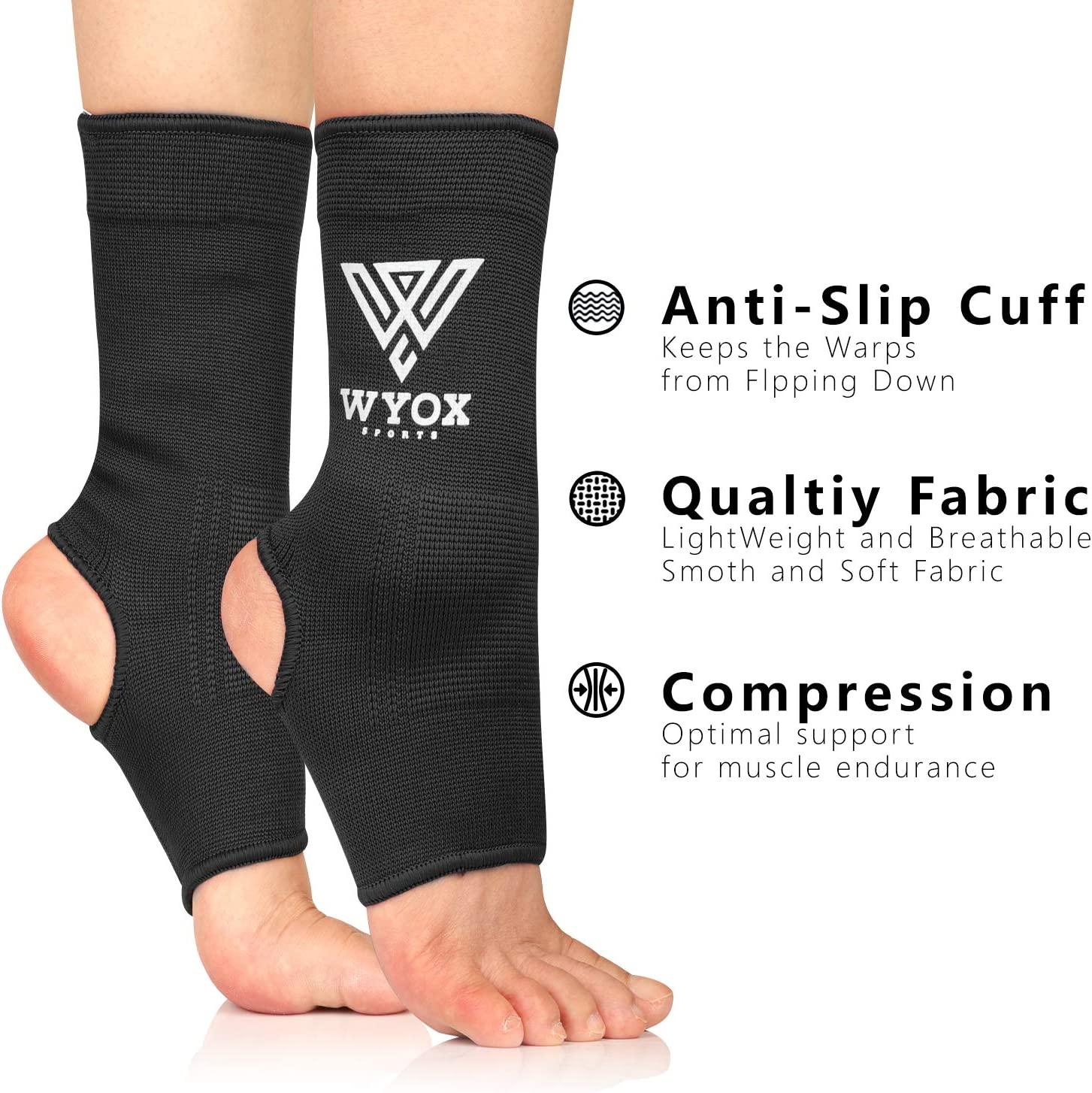 Wyox Ankle Wraps Support Boxing Gear for Men Women Muay Thai Ankle Support  Kickboxing Wraps Gym Ankle Support (Pair)