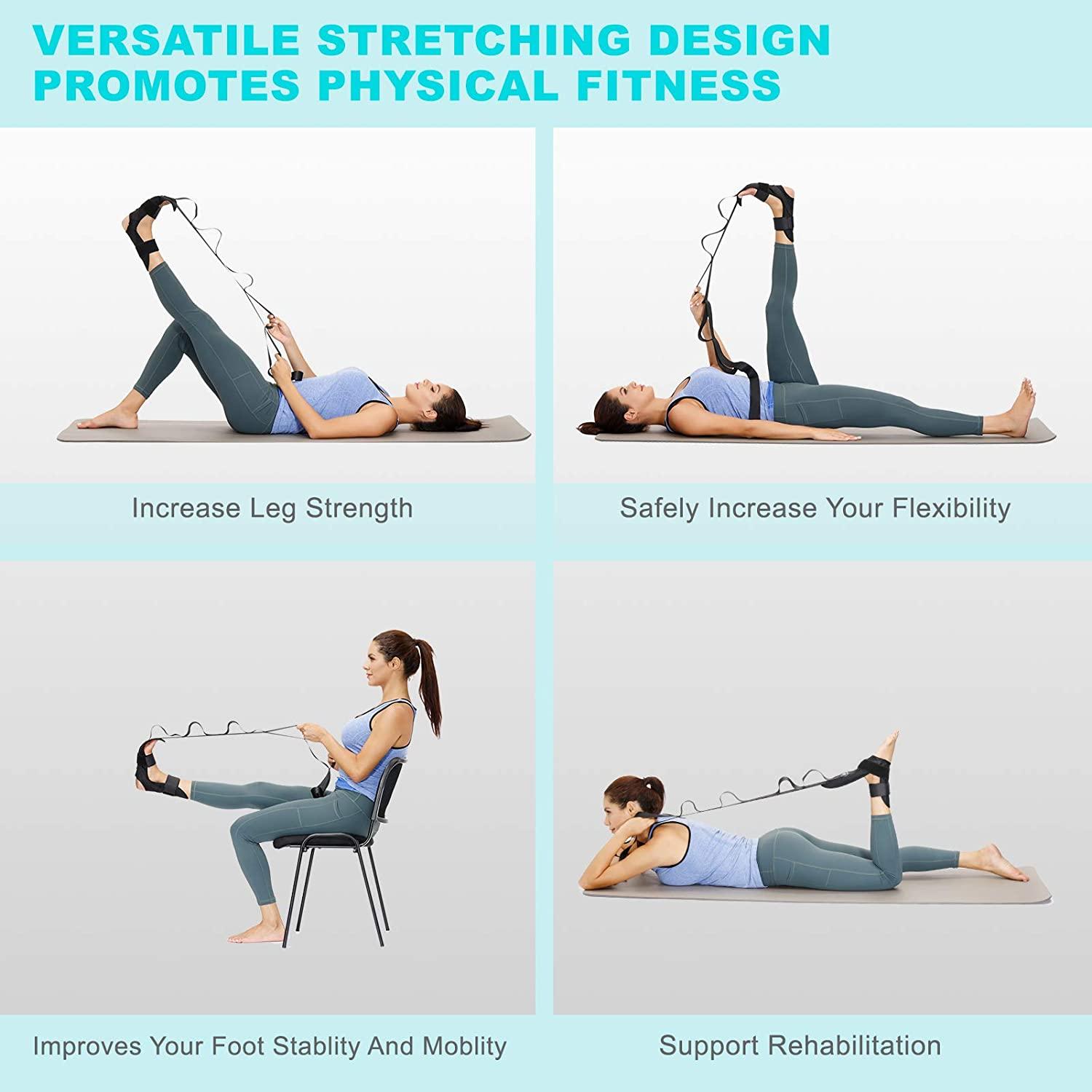 Foot Calf Stretcher-Stretching Strap Plantar Fasciitis Heel Spurs Drop  Achilles Tendonitis Hamstring Yoga Foot Leg Stretch Strap - AliExpress