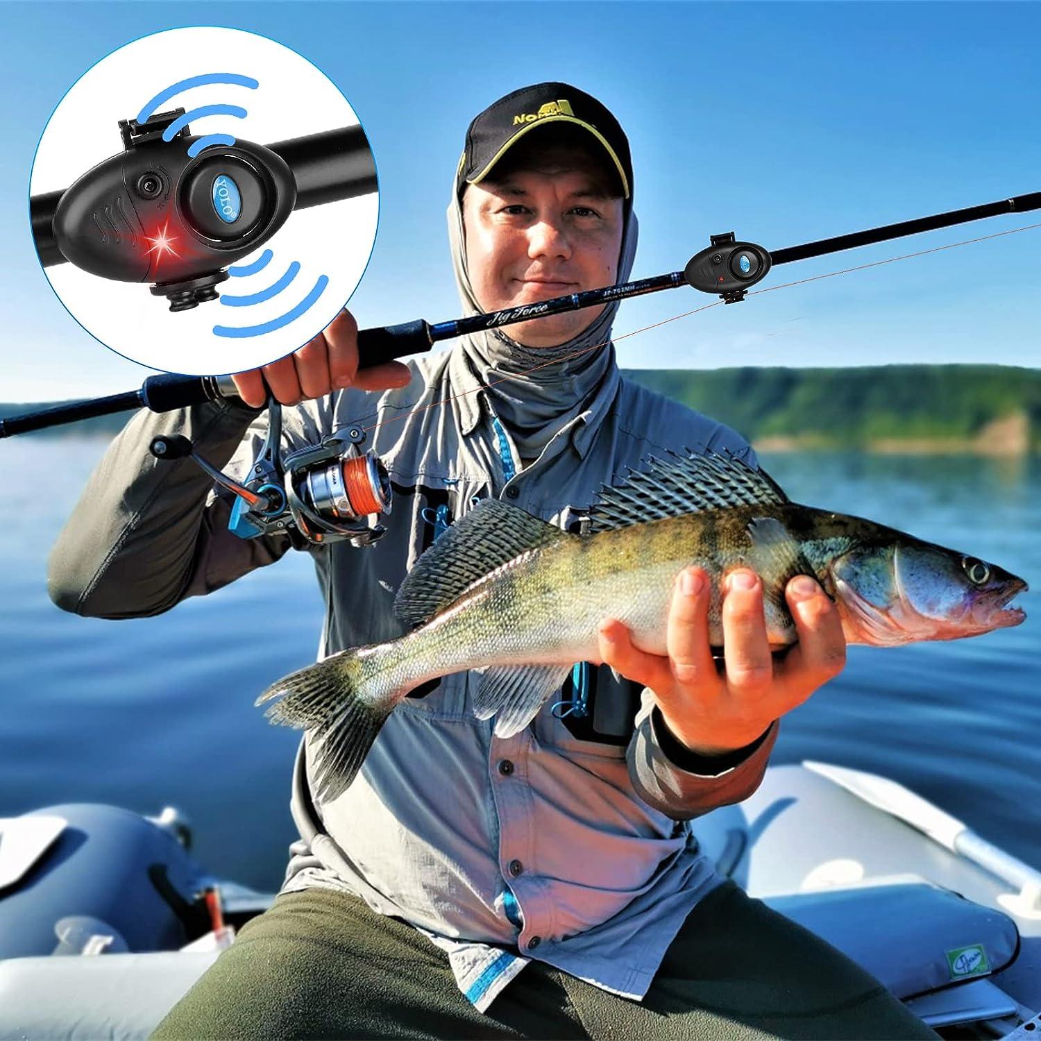  OHOH LED Night Fishing Rod Bite Bait Alarm Light with Twin  Bells Ring Fishing Bite Alarm Indicator On Fishing Rod (10 Red Lights and  10 Green Lights) : Sports & Outdoors