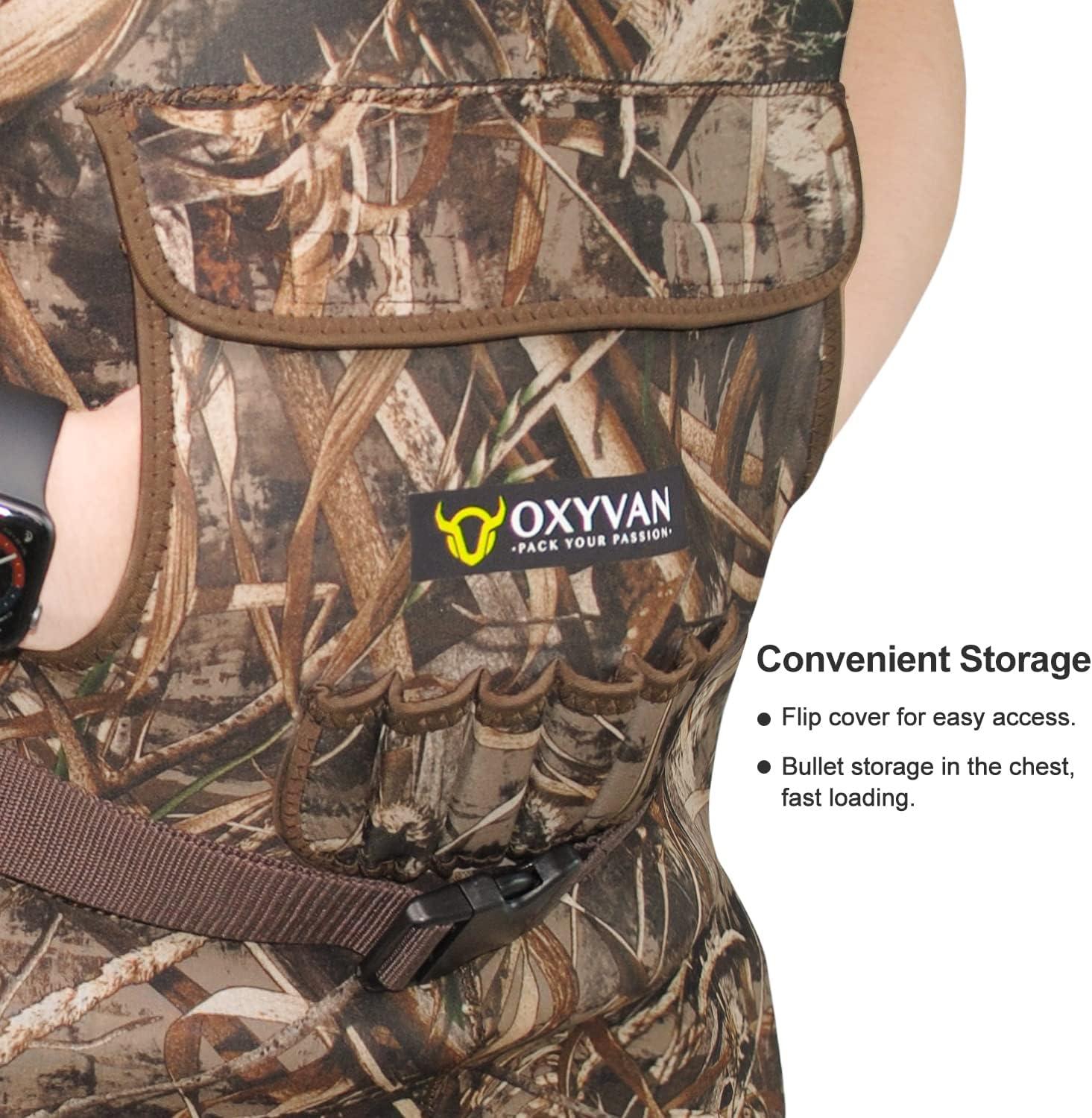 OXYVAN Duck Hunting Waders with 600g Rubber Boots Insulated,Neoprene Realtree Max5 Camo Fishing Chest Waders for Men & Women