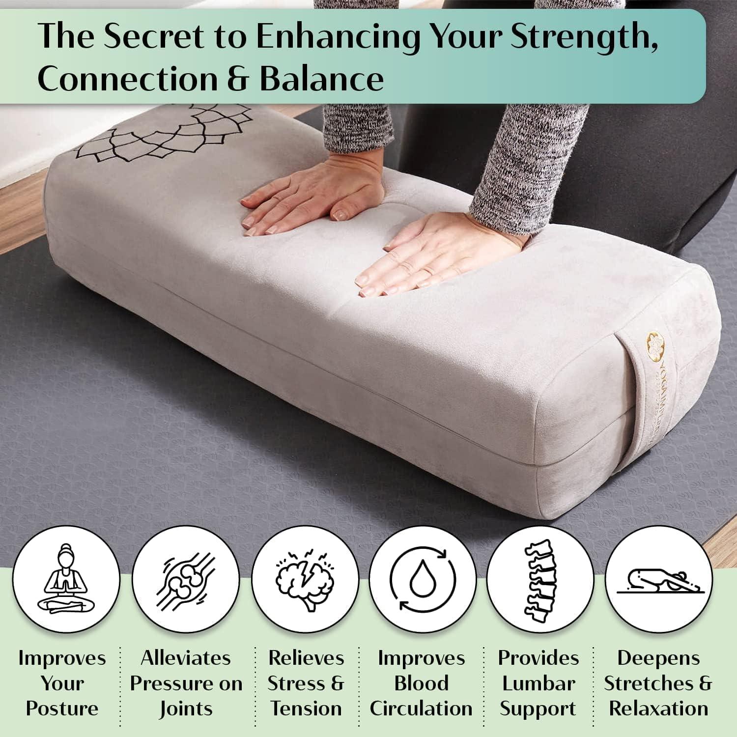  Everyday Yoga Bolster Rectangular Meditation Pillow, Super  Soft & Lightweight