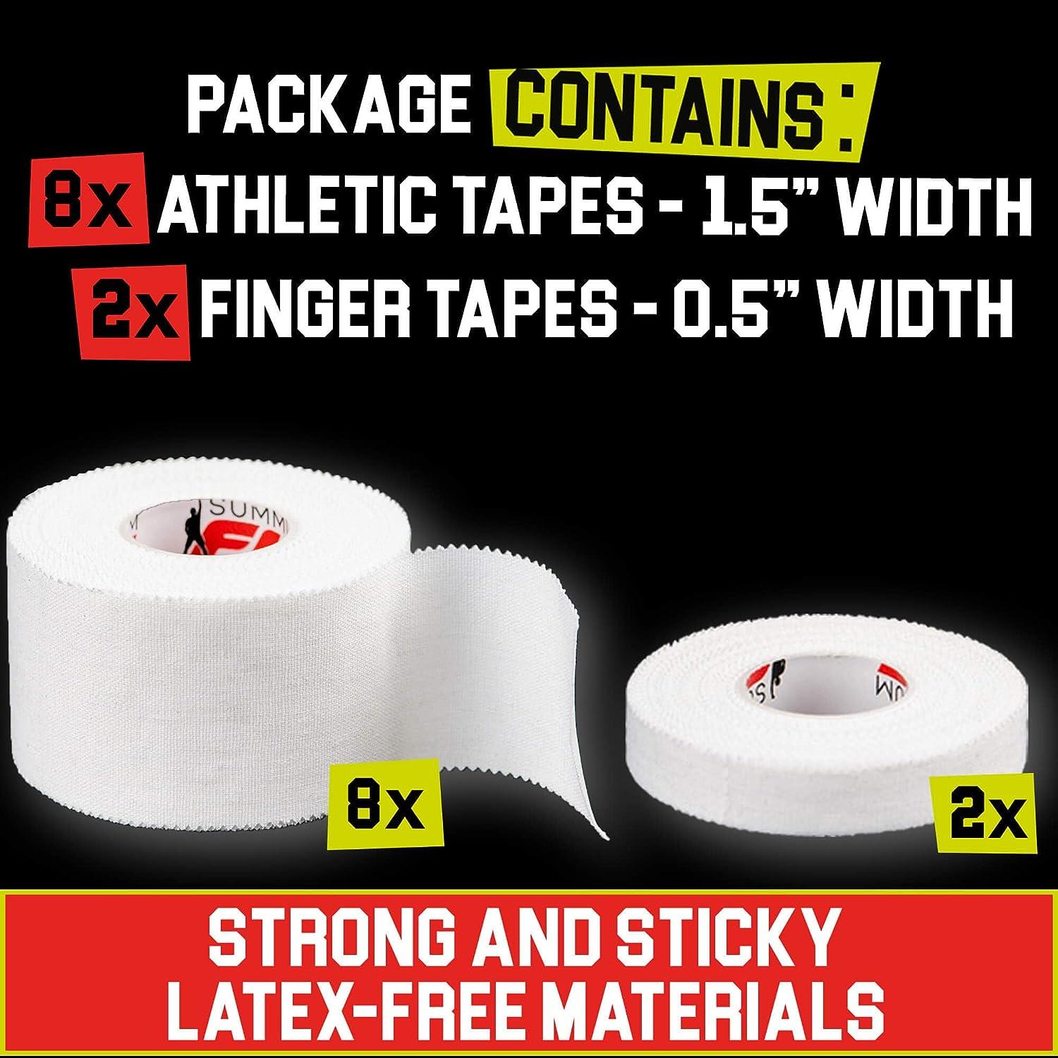 Summum Fit Athletic Tape Extremely Strong: 3 Rolls + 1 Finger Tape