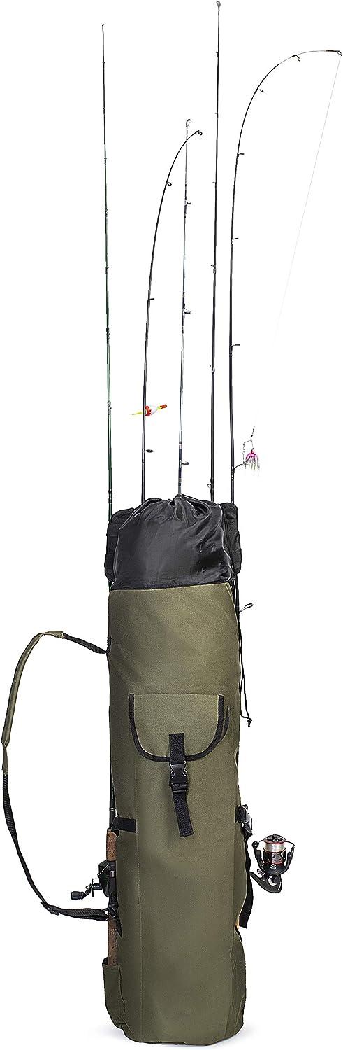 Besti Fishing Rod Organizer Bag (portable) Shoulder Carry Home and Travel Storage | Professional Reel, Tackle, and Equipment Organization | Heavy-Dut