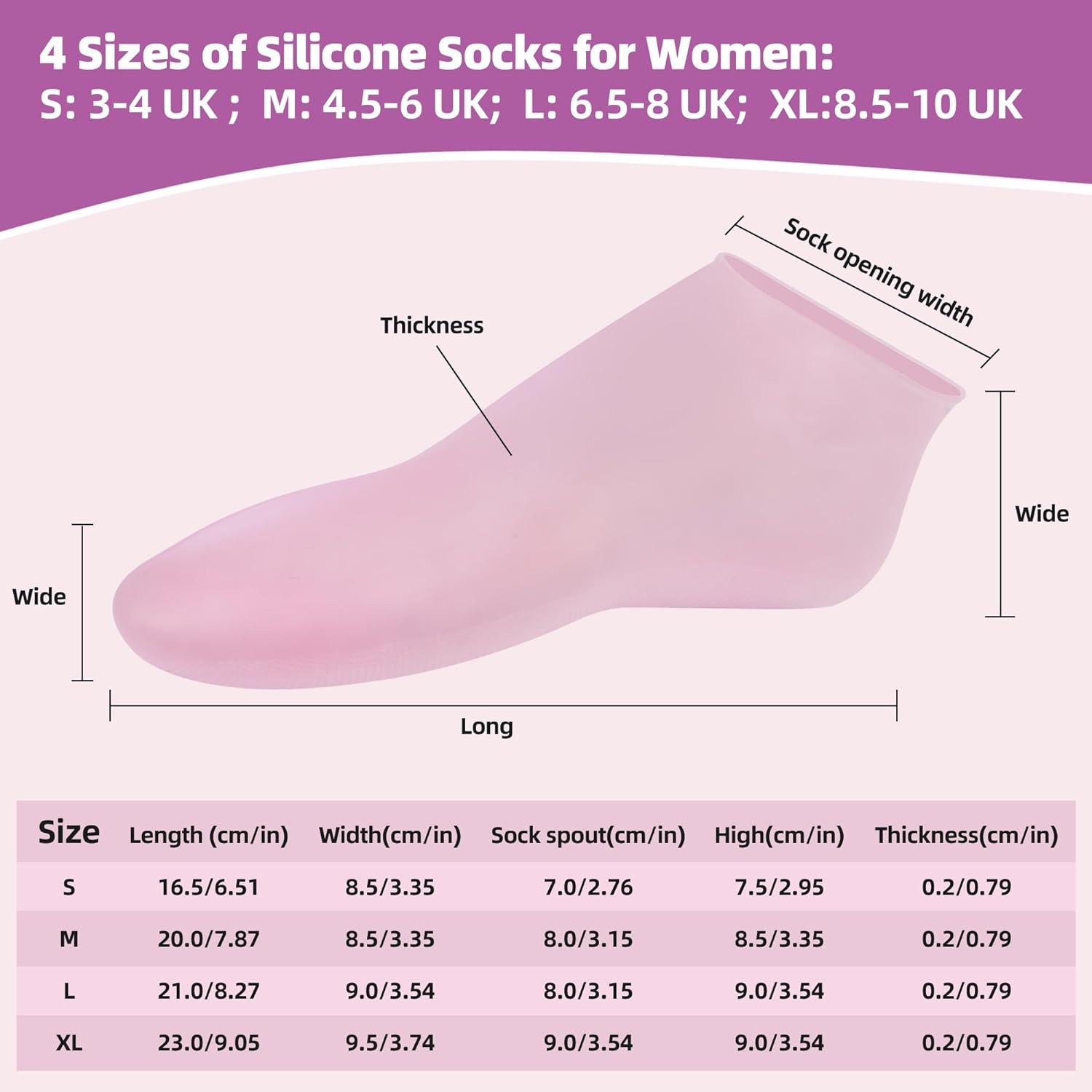 Silicone Soft Moisturizing Socks,1Pair Skin Rejuvenation Anti