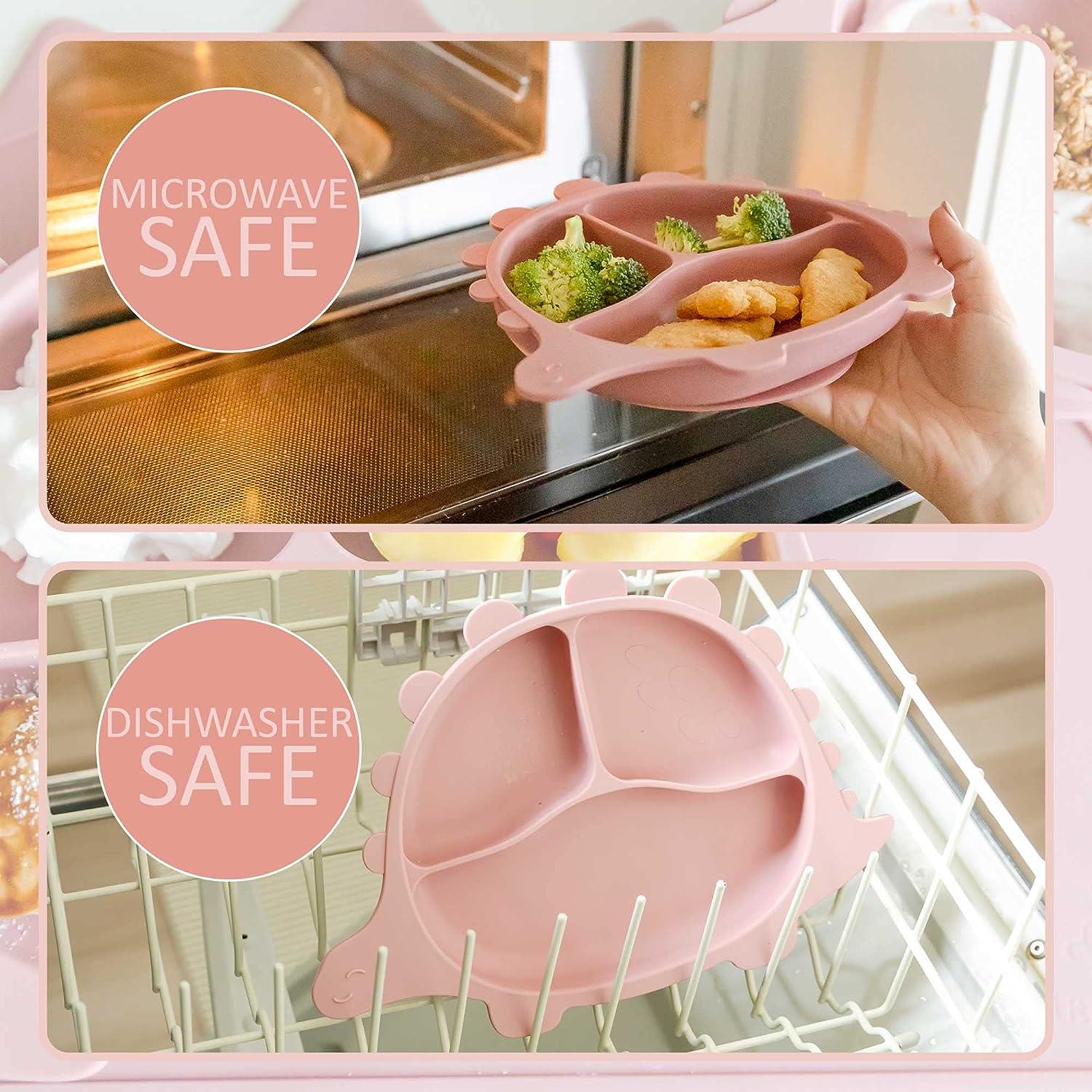 Silicone Baby Feeding Set Bowl with Soft Wooden spoon, Baby Bibs &  Dinnerware Cup, Led Weaning Supplies, Infant Eating Toddler Utensils  Secure Lid Suction-Pink price in Saudi Arabia