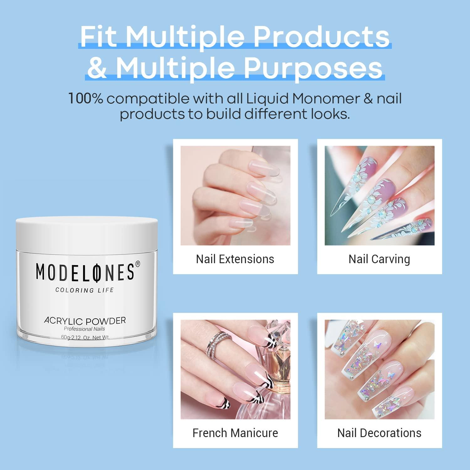 Modelones Acrylic Powder for Nail Salon Polish (4 oz) | Modelones