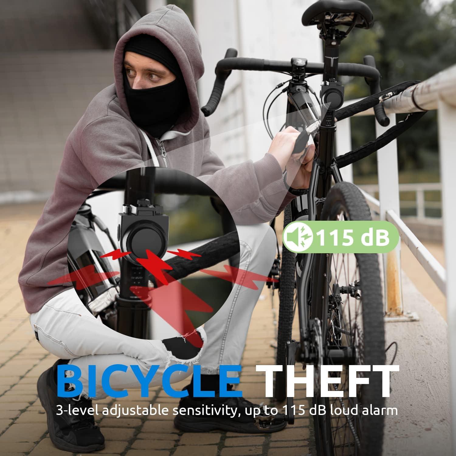 Anti Theft Bike Alarm Wireless Vibrating with Remote Control