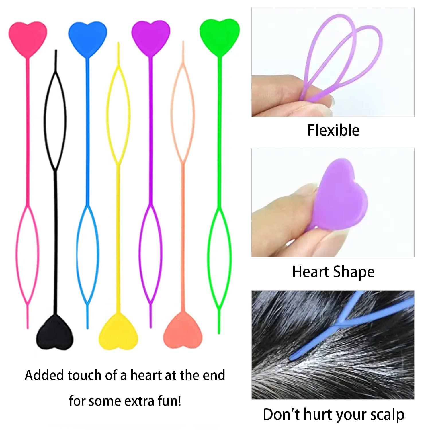 Quick Beader for Loading Beads, 20PCS Automatic Hair Beader, Plastic Magic  Topsy Tail Hair Braid Ponytail Styling Maker Clip Too, Hair Beader Tool For