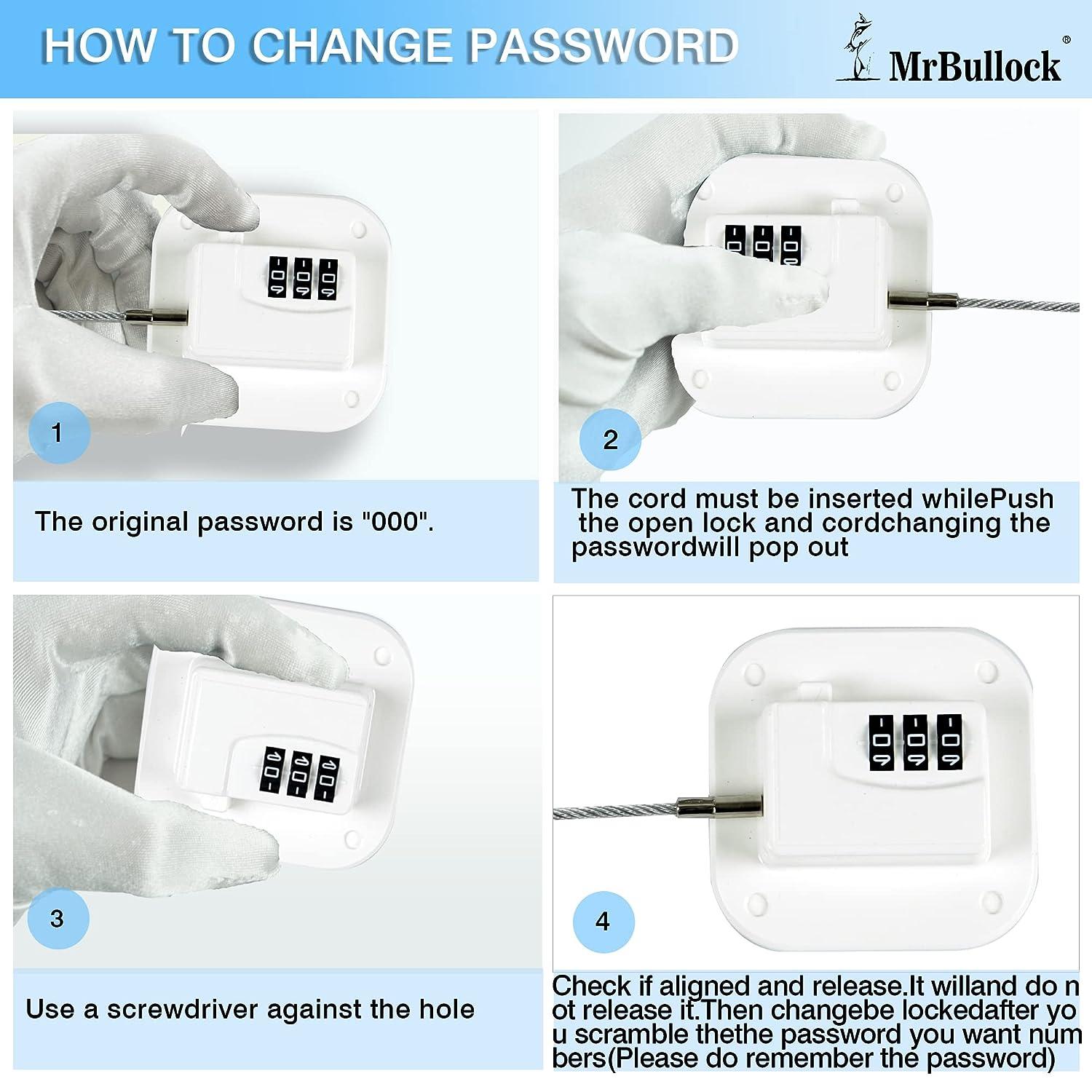 ABS+Steel Wire Refrigerator Window Kids Safety Password Lock