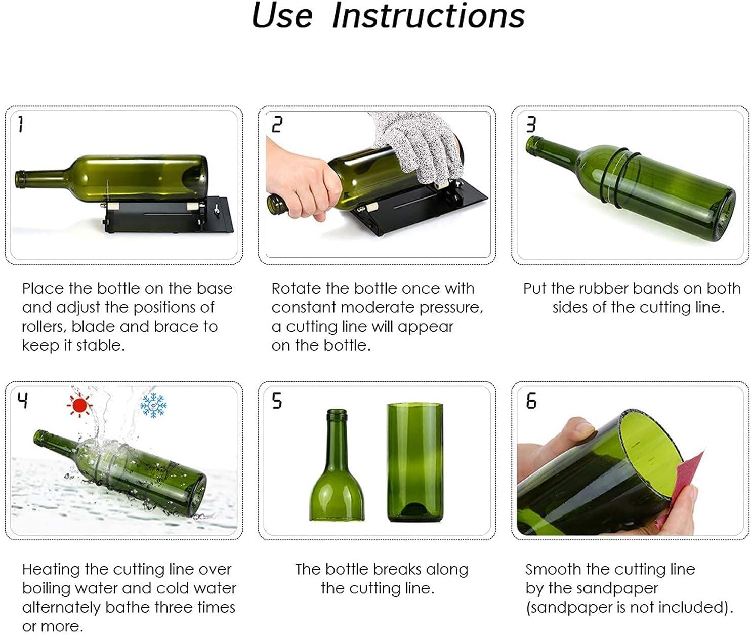 Glass Bottle Cutter Wine Bottle Cutter Glass Cutting Kit 19-piece
