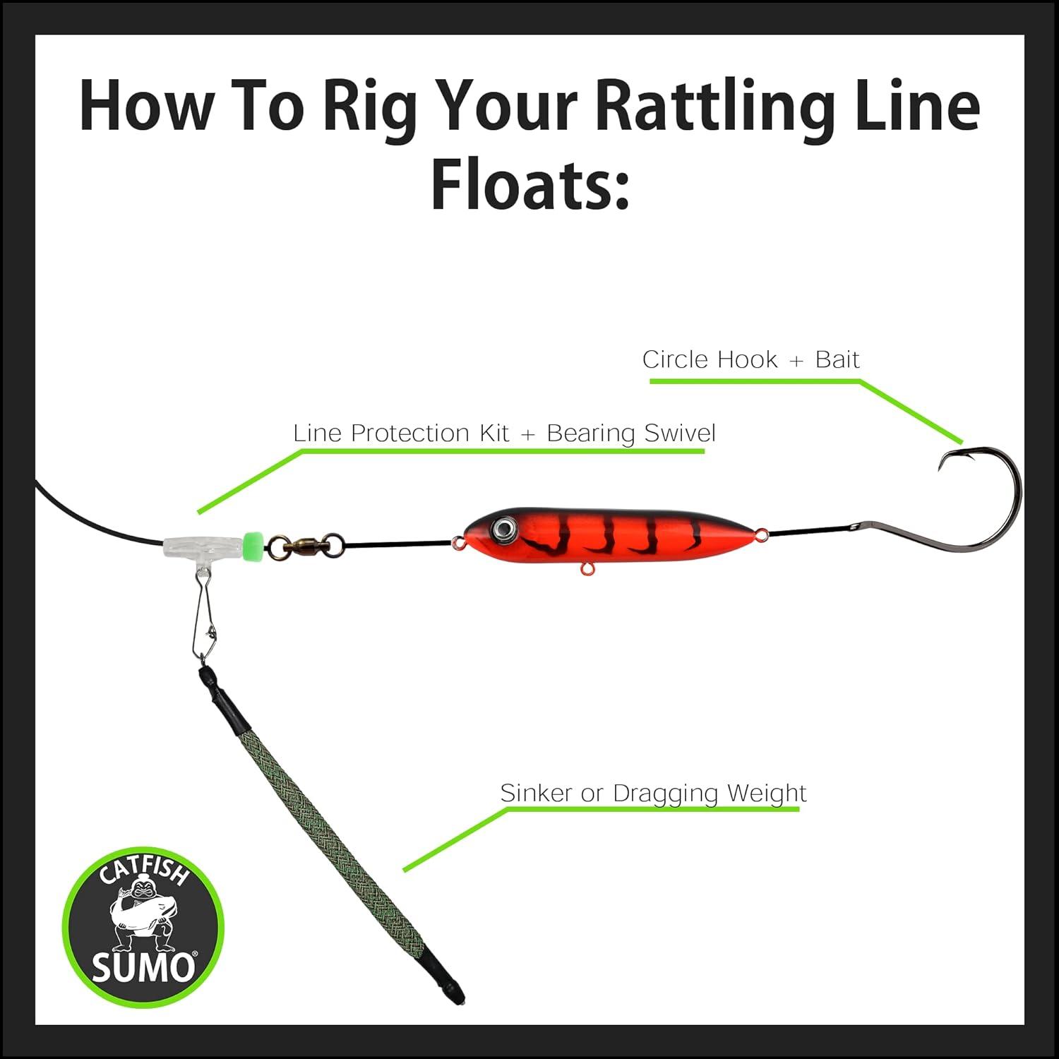 1 pack fishing Catfish Rig Rattles 4 in 4 per pack