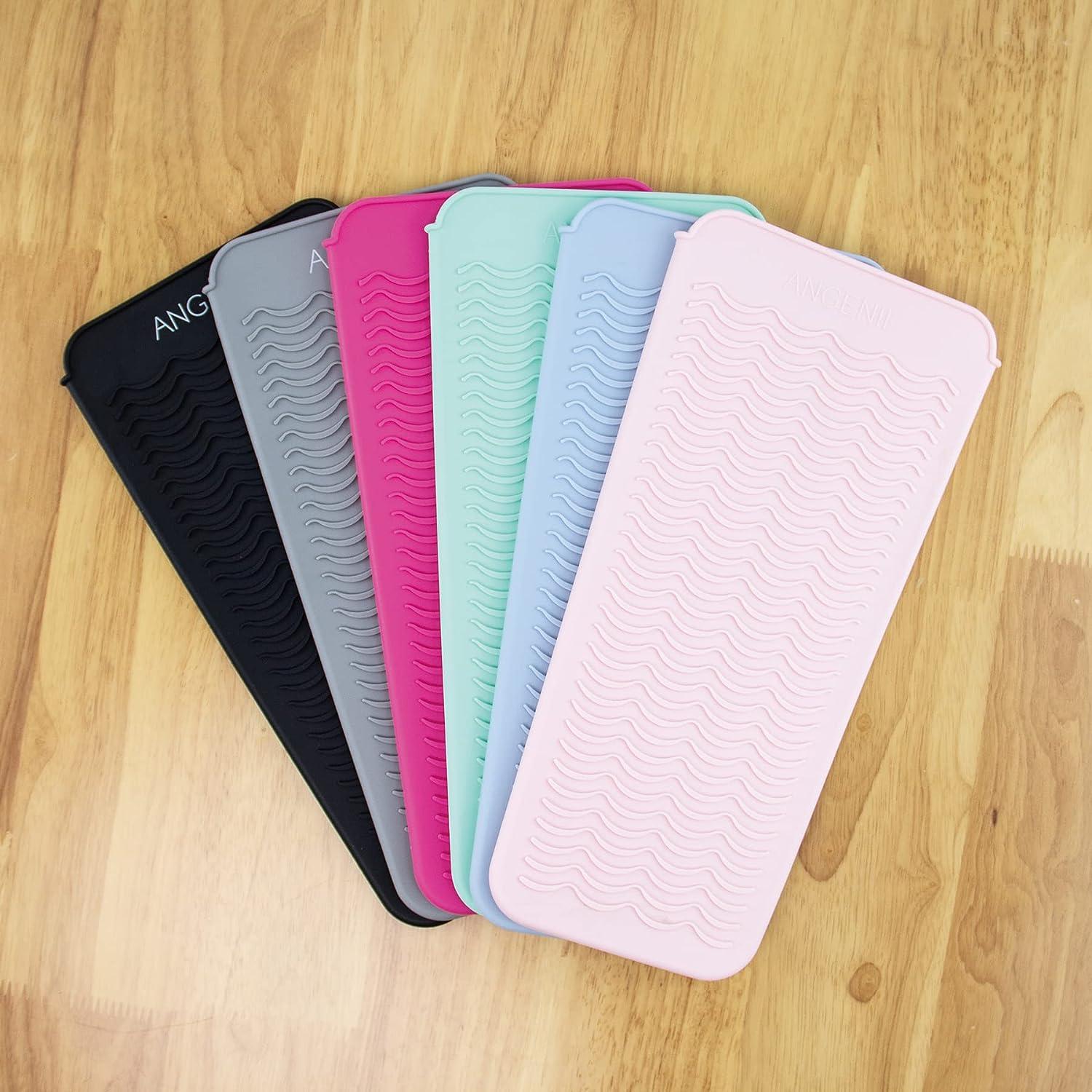 ANGENIL Professional Silicone Heat Resistant Mat Pouch for Hair  Straightener, Curling Iron and Flat Iron, Portable Travel Mat and Cover for  Hair