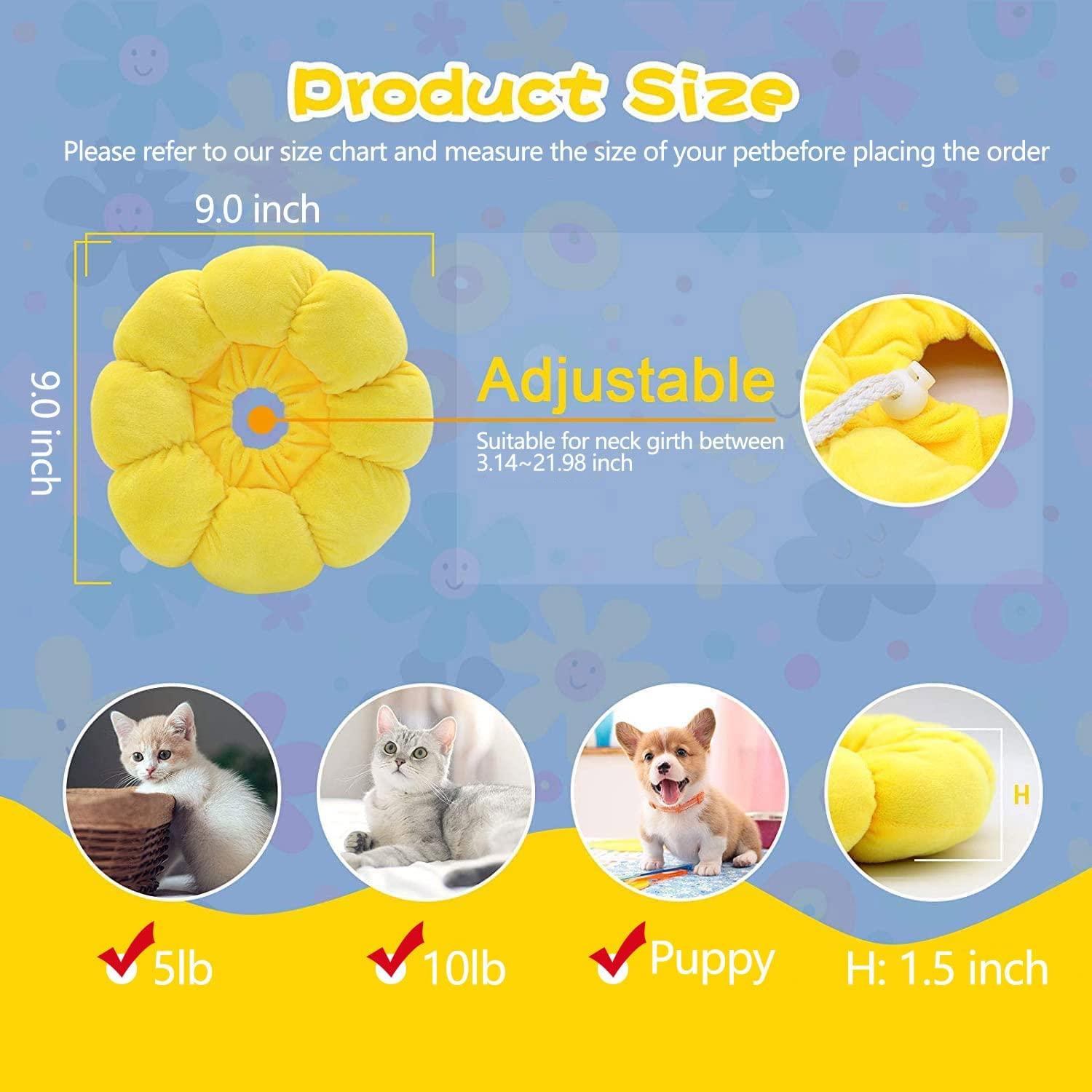 Cat Cone Collar Soft Adjustable Cat Comfy Cone Cat Recovery Collar- for  Cat's Head Wound Healing Protective Cone After Surgery Elizabethan Collars,  for Cats, Puppies, Small Breeds Dogs 