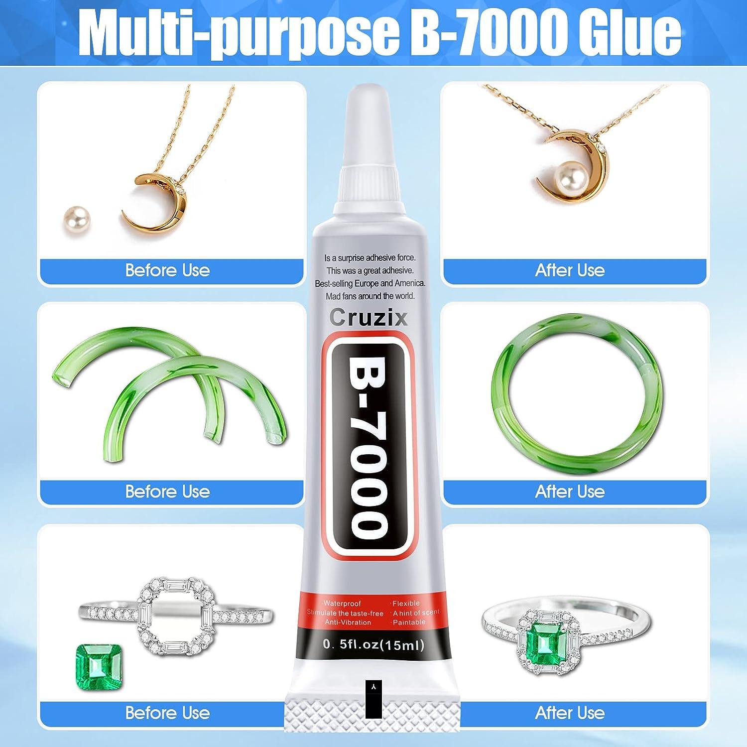 B-7000 Glue Multi-Purpose Premium Quality Semi Fluid Transparent White  Strong Adhesive Waterproof Glue For