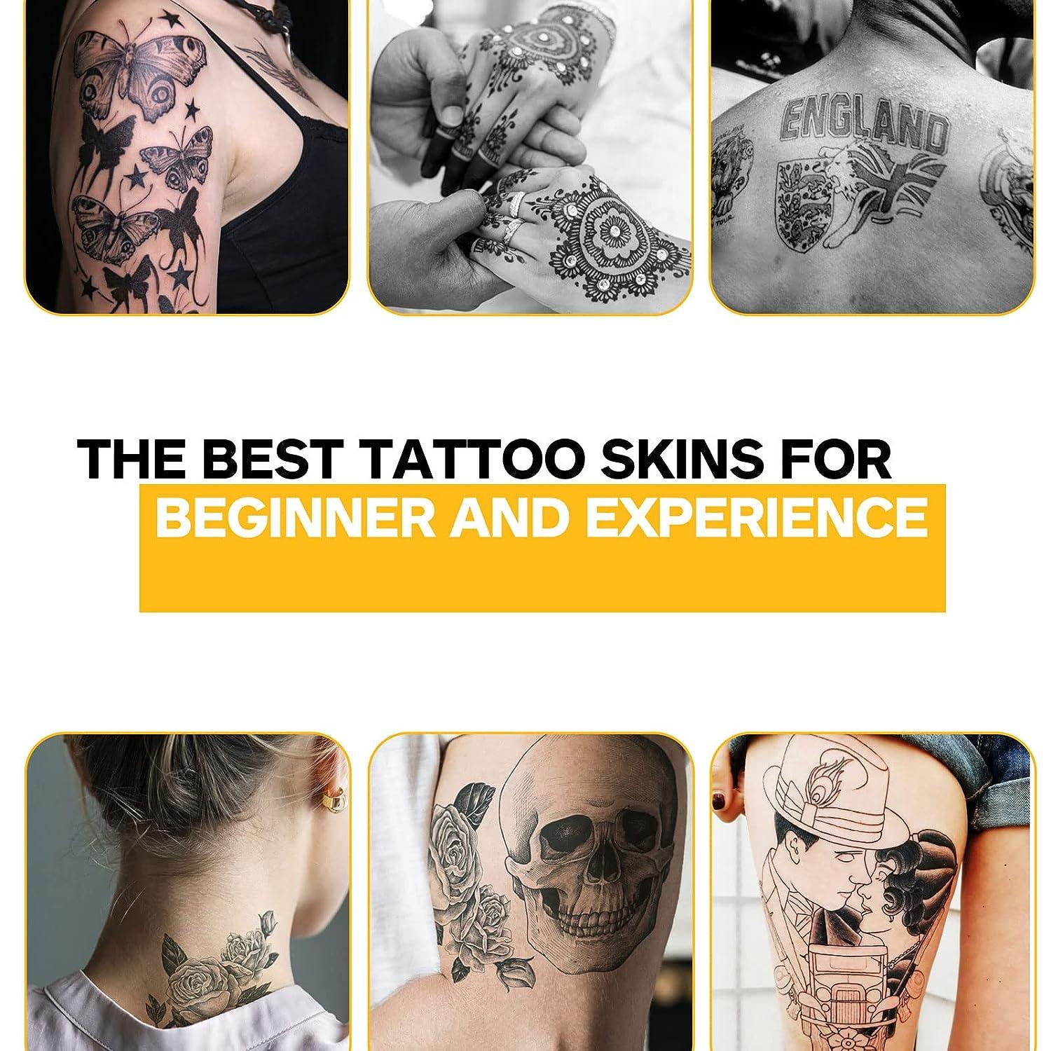 6 Pcs 4mm Tattoo Skin Practice Kit, 11.8x 8.3 in Thick Blank Silicone Fake  Skin with 2 Pcs Tattoo Template, for Tattoo Beginner & Experienced Tattoo  Artist 4MM Skin with 2 Tattoo Template