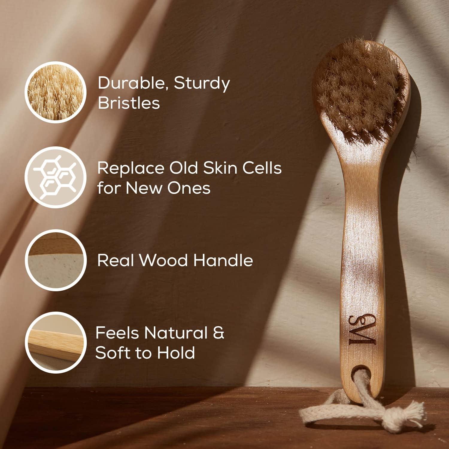 C.s.m. Body Brush for Wet Dry Brushing - Gentle Exfoliating Softer, Glowing Skin