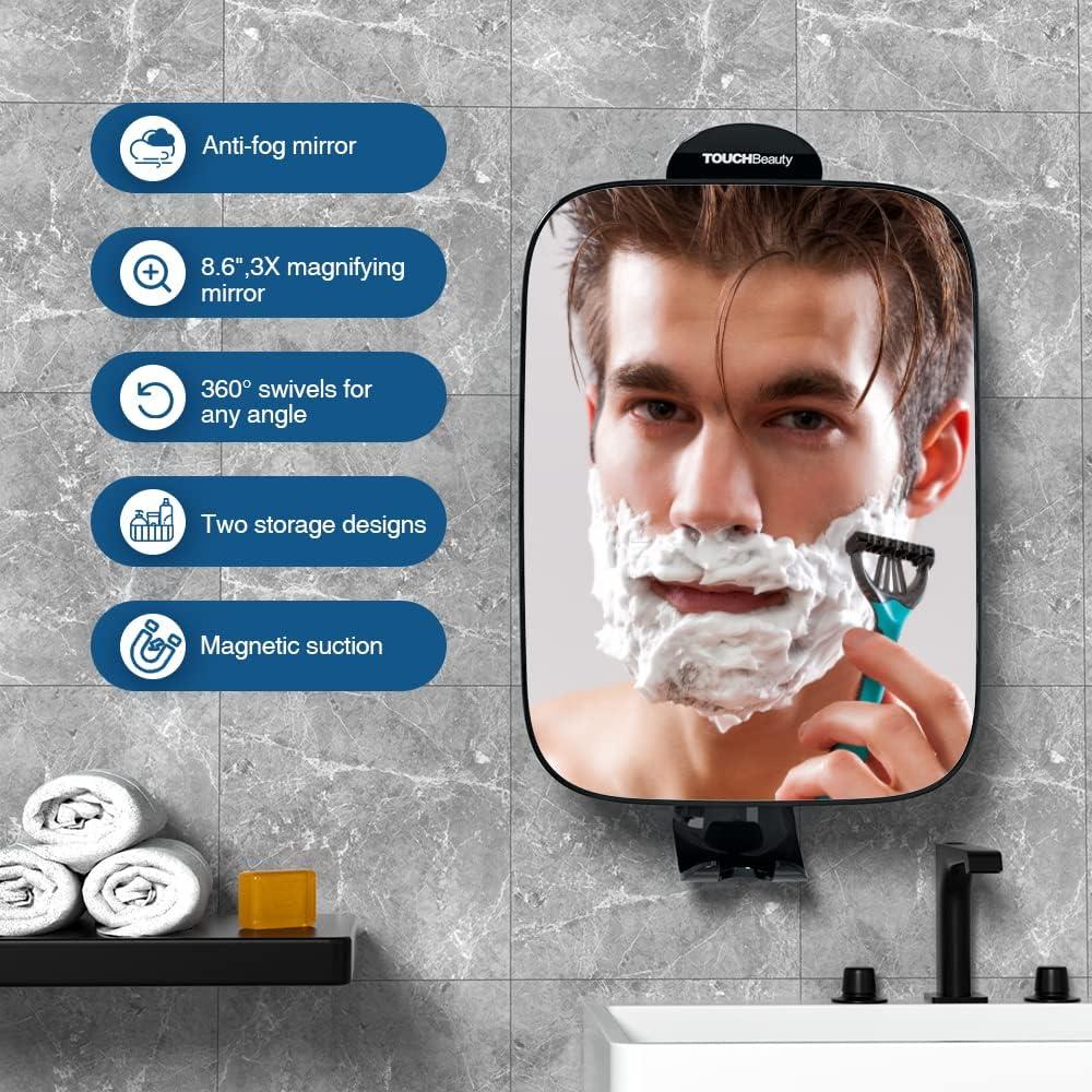 Shower Mirror with Razor Holder: 3X Magnification & 360° Swivel Bathroom  Mirror for Men & Women - 11 Larger Size & 3pcs Adhesive Hooks - Bathroom  Accessories for Shaving - Yahoo Shopping