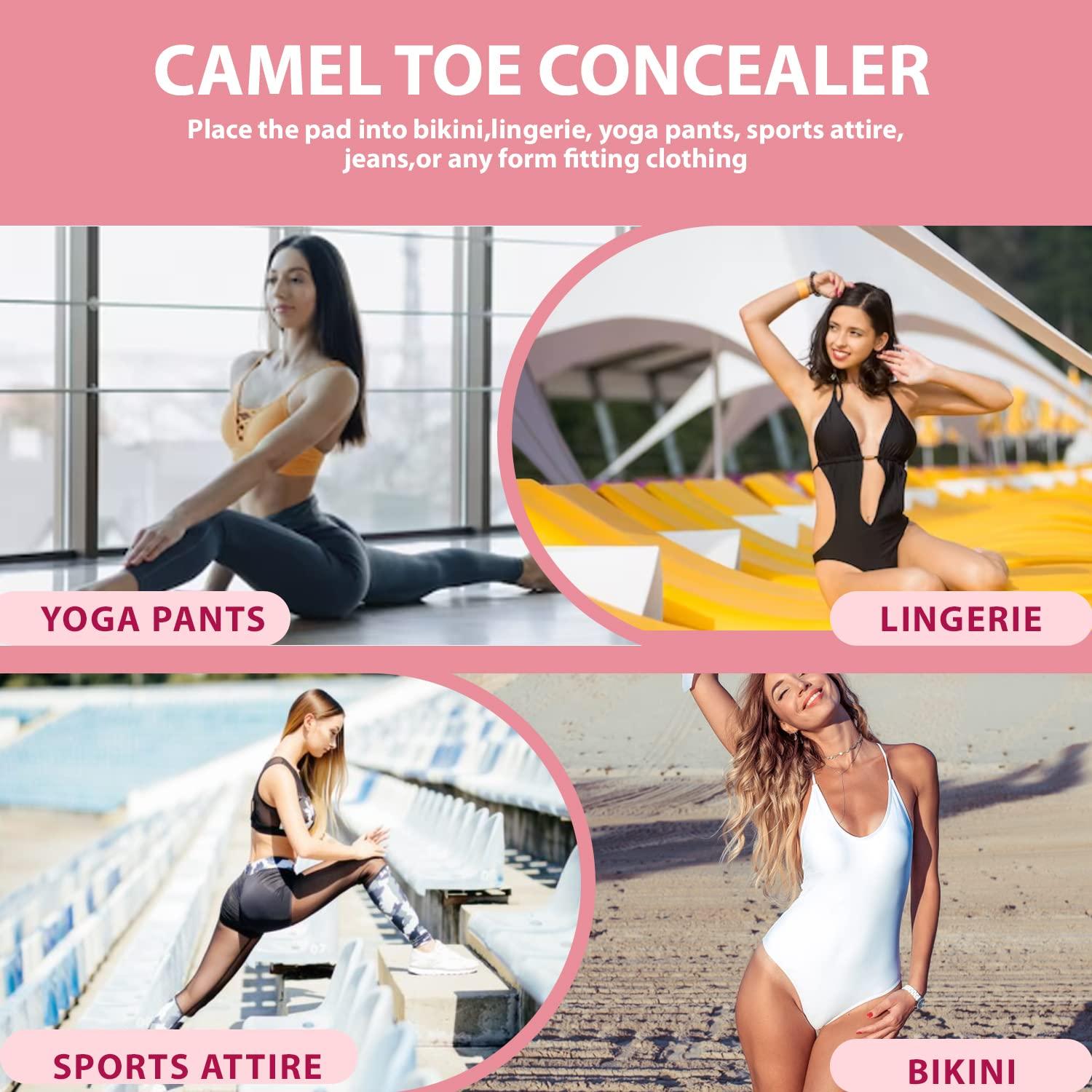 Camel Toe Concealer 2 Packs Reusable Invisible Adhesive Silicone Guard for  Women, Anti Camel Toe Pads for Underwear, Leggings, Swimsuit, Yoga Pants,  Bikini (M+L, transparency) : : Clothing & Accessories