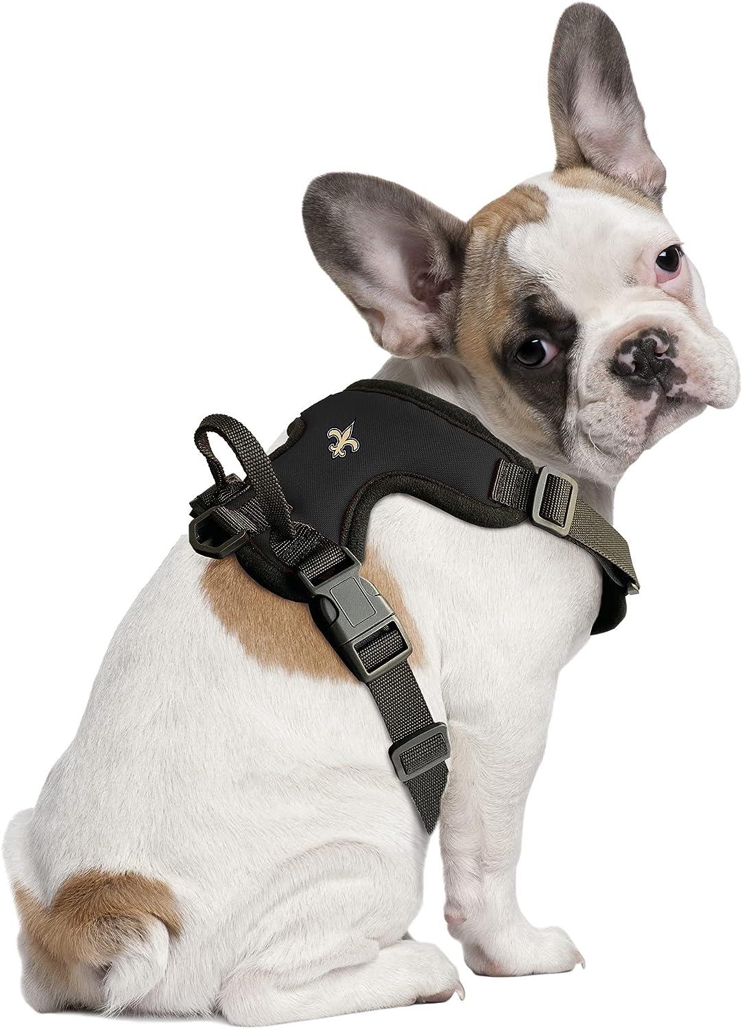 Littlearth Unisex-Adult NFL New Orleans Saints Front Clip Pet Harness, Team  Color, Small