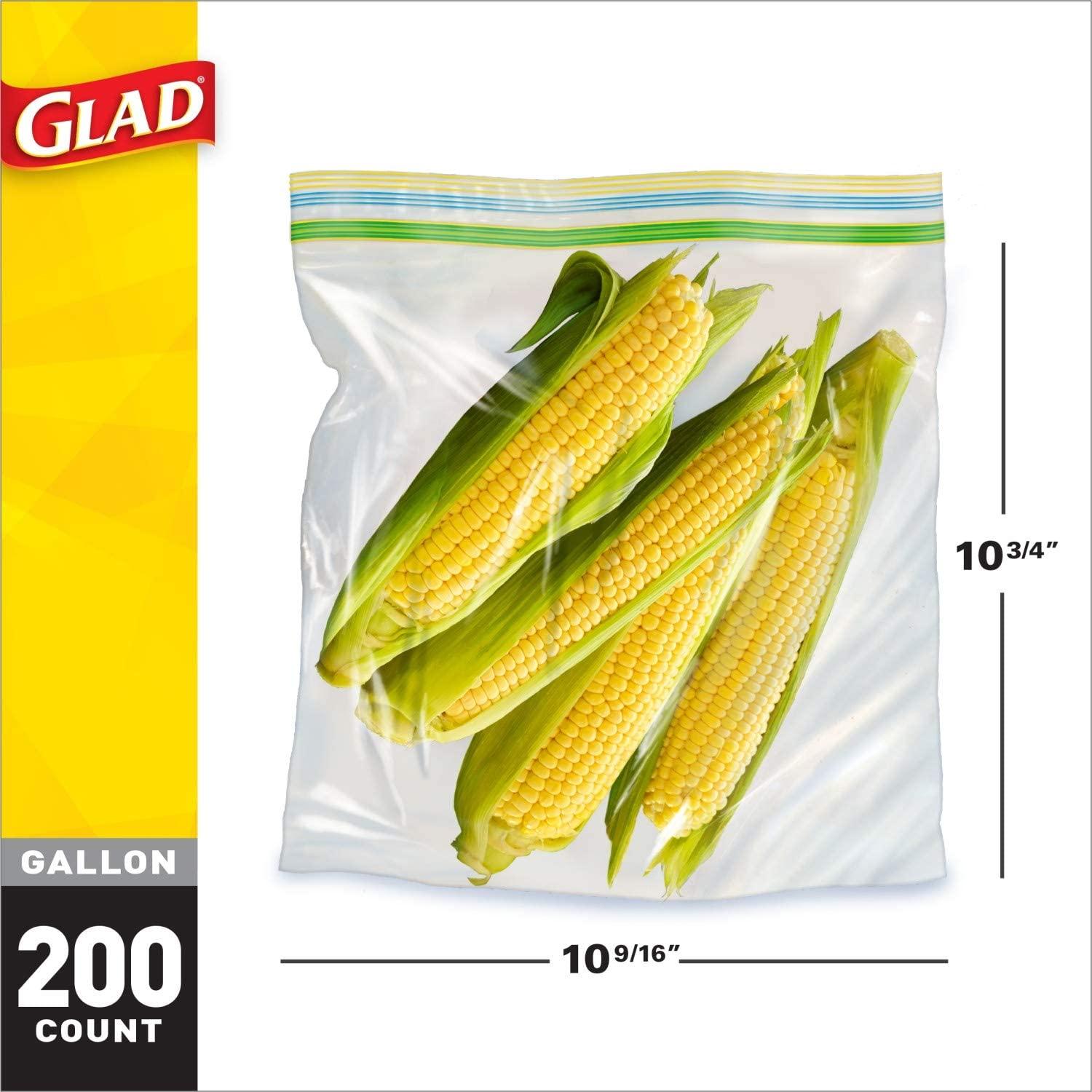 Glad Zipper Food Storage Sandwich Bags - 100 Count (Package May Vary)