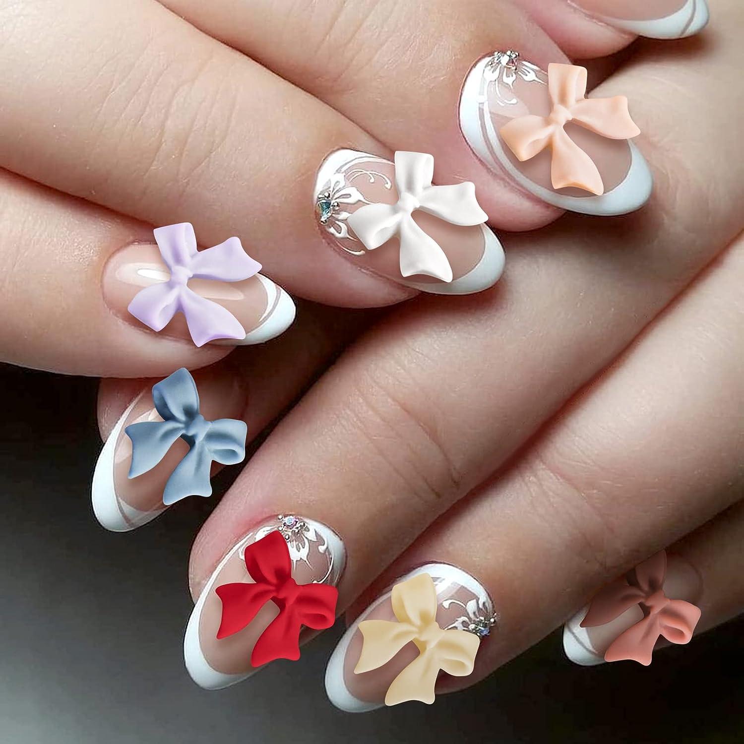Buy D.B.Z. ® 3D Resin Bow Tie Nail Decoration, 3D Nail Charms Decals Resin  Crystal Stickers Accessories for Nail Art Design Online at Low Prices in  India - Amazon.in