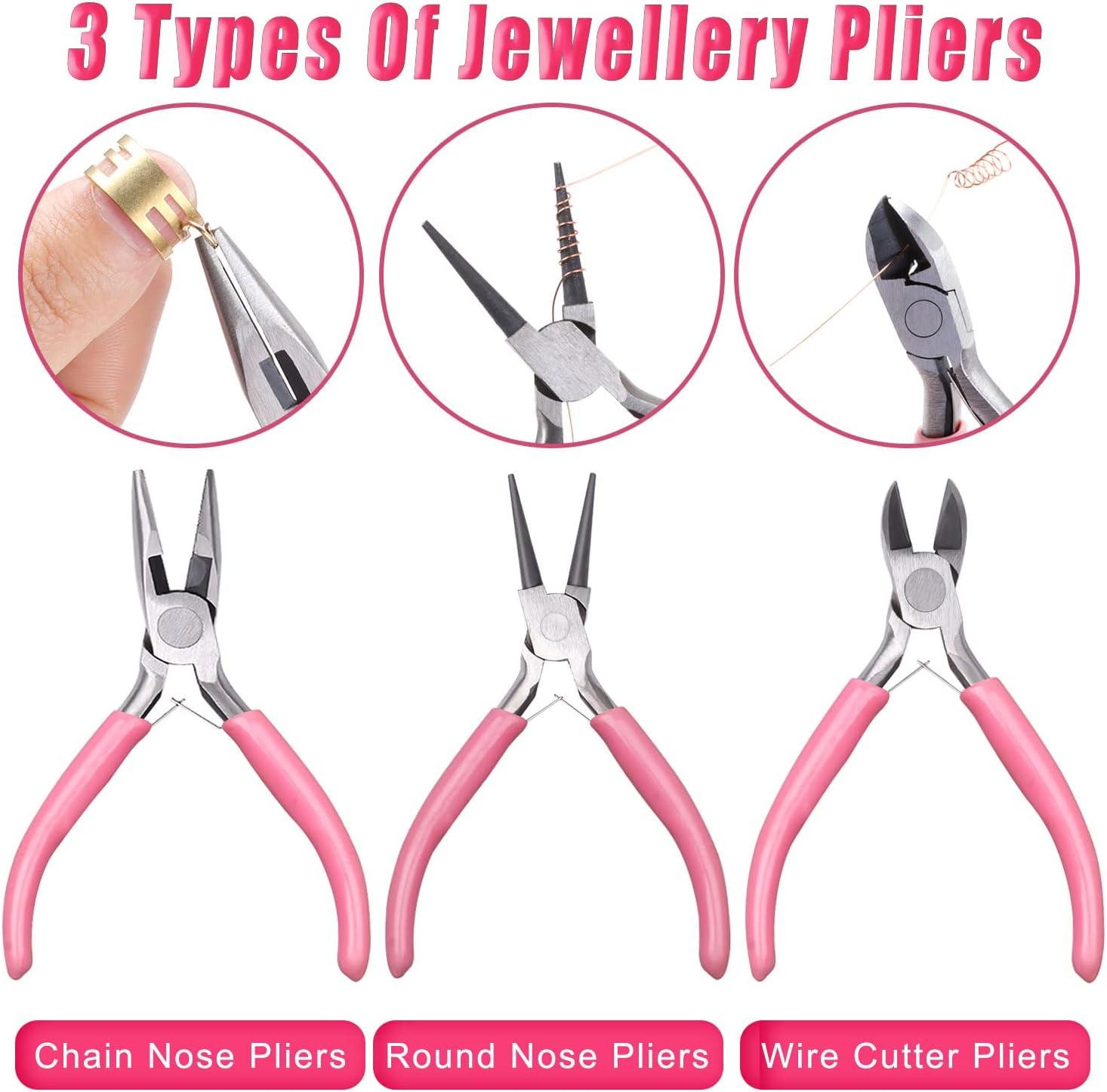 Yholin Jewelry Making Kits for Adults Wire Wrapping Kit with Tools Wire  Accessories for Making and Repair pink
