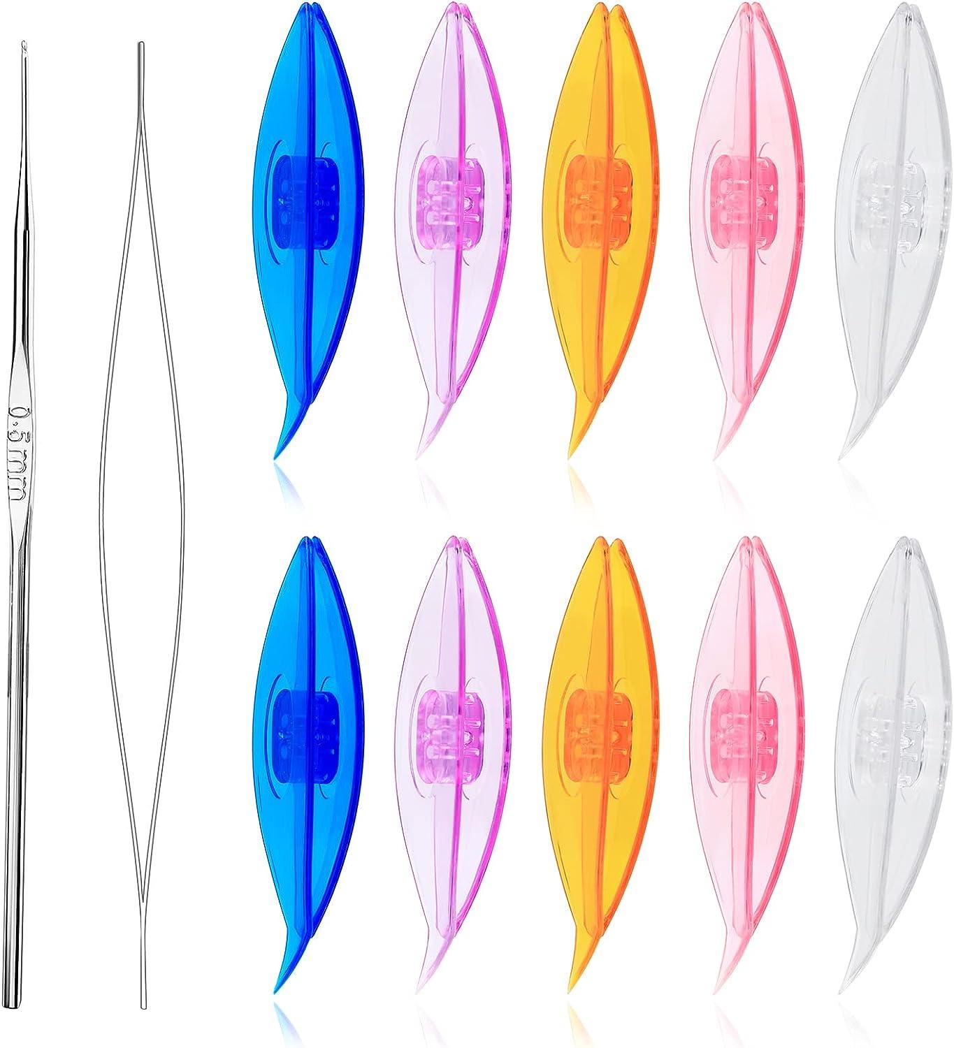 EXCEART 10pcs Tatting Shuttles Colorful Plastic Waving Shuttles