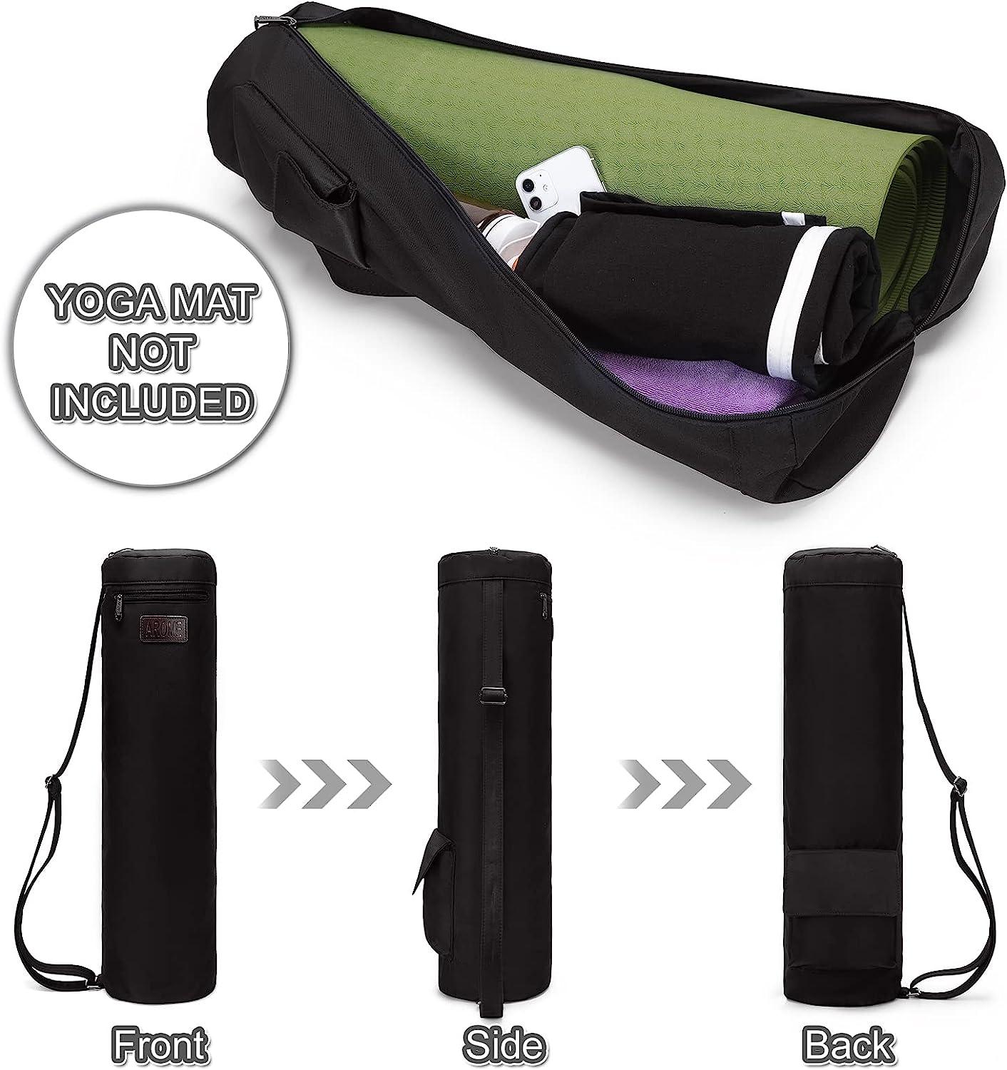 Factory Price!Yoga Mat Bag | Yoga Carrier Backpack with Versatile Storage  Mesh and Zipper Pockets Black