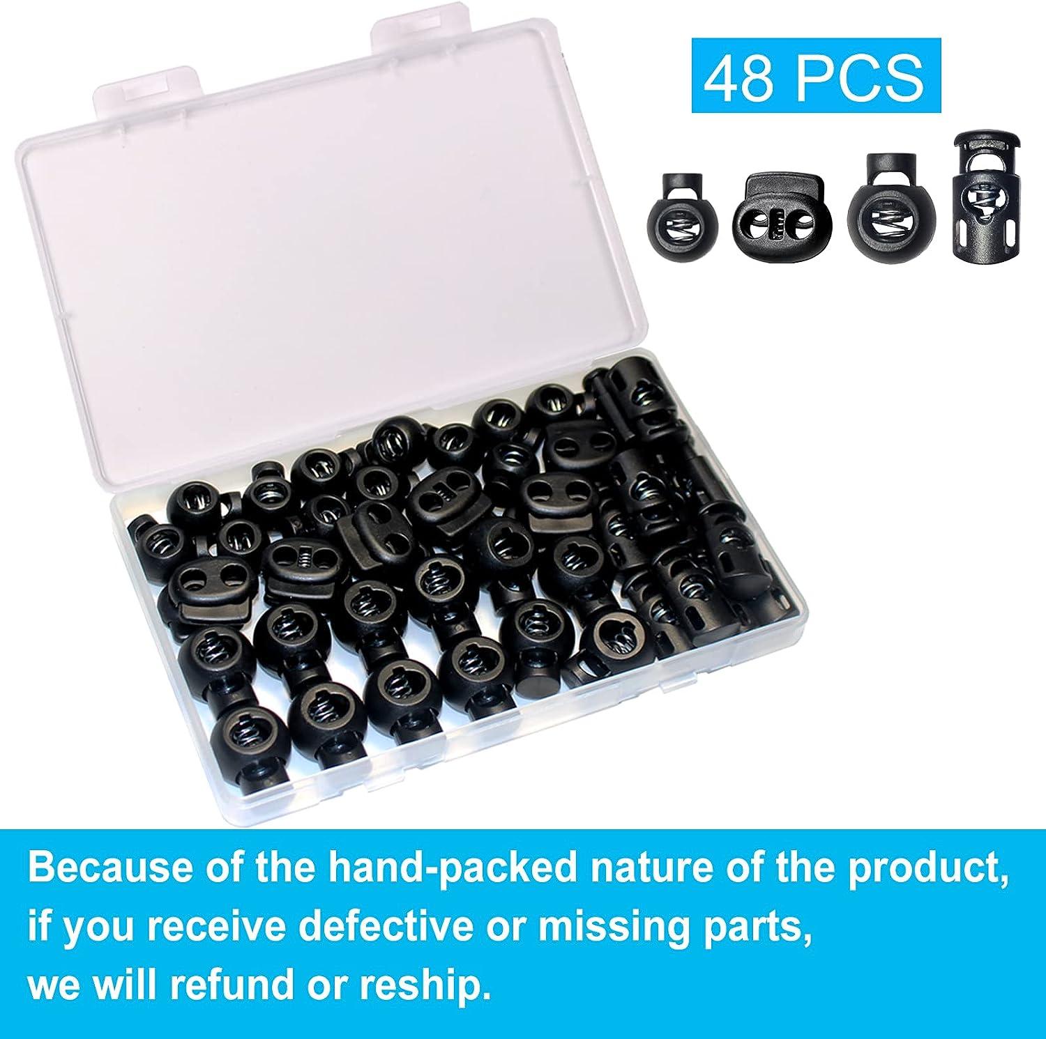  ZUSHALLMY 48pcs Upgraded Plastic Cord Lock, Cord Locks - Draw  String Clip with Spring Toggle Stoppers Buttons for Drawstrings, Shoelaces,  Paracord : Arts, Crafts & Sewing