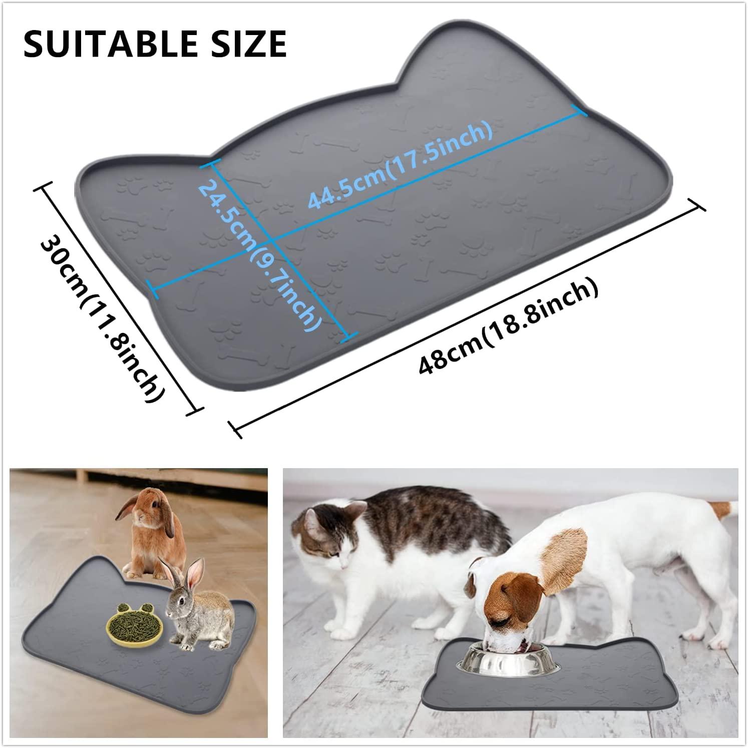 IYYI Cat Food Mat, Silicone Dog Bowl Mat for Food and Water
