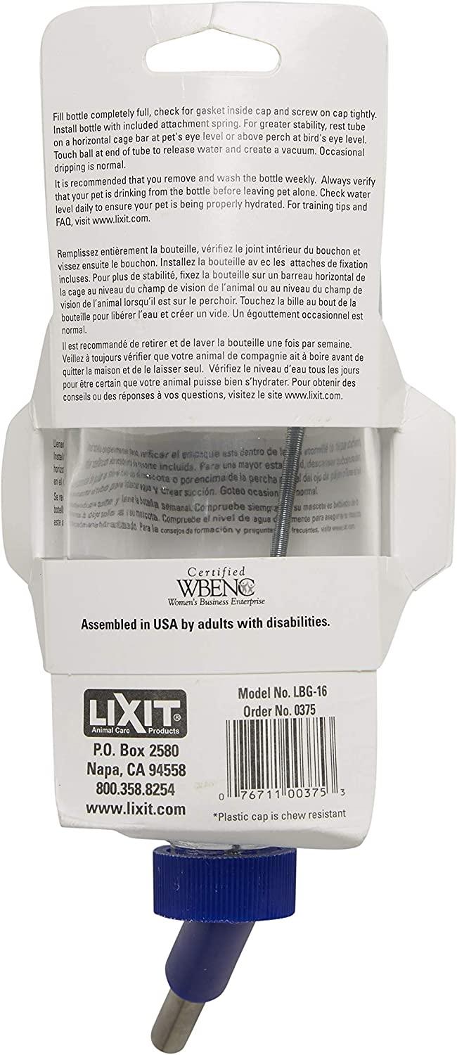 Lixit 16 oz Glass Water Bottles for Guinea Pigs