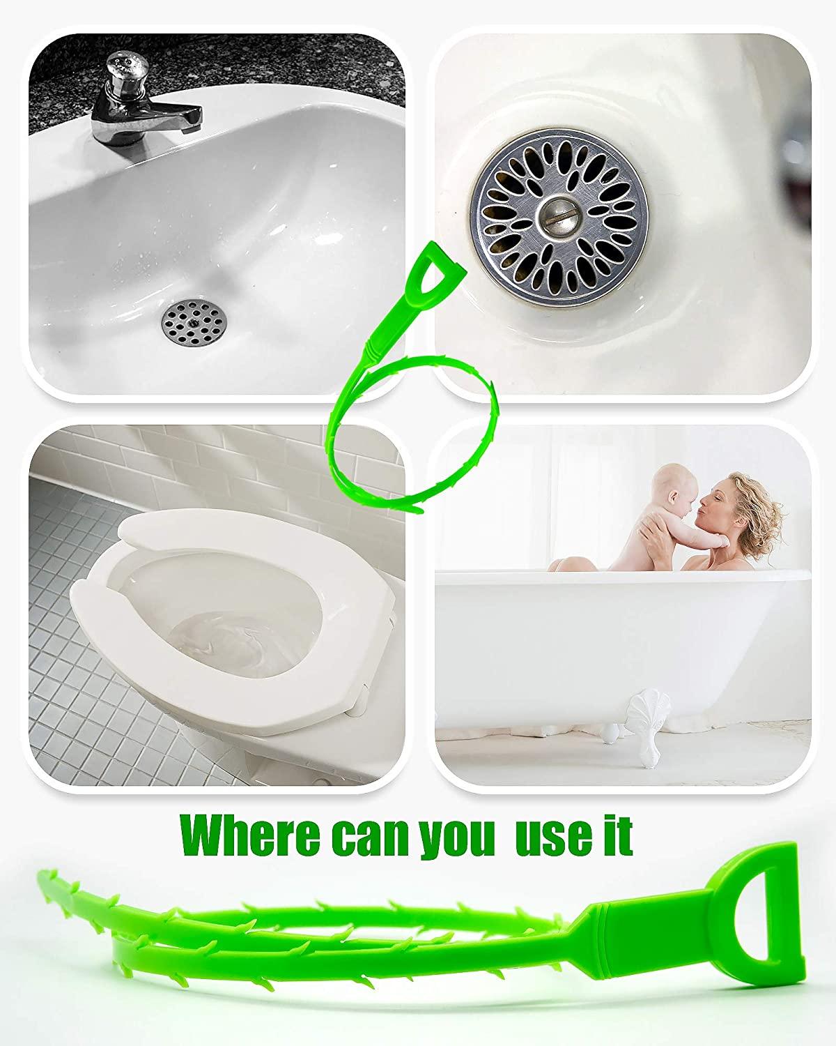 8 Pcs Hair Drain Snake Clog Remover Drain Cleaner Removal Tool Sink Bath Tub
