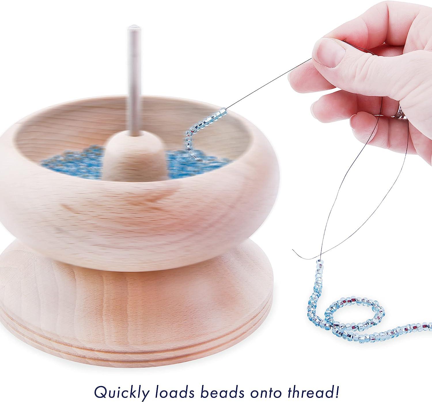 Bead Loader Spinner for DIY Seed Beads,Waist Bead,Spin Beading Bowl and  Needles 